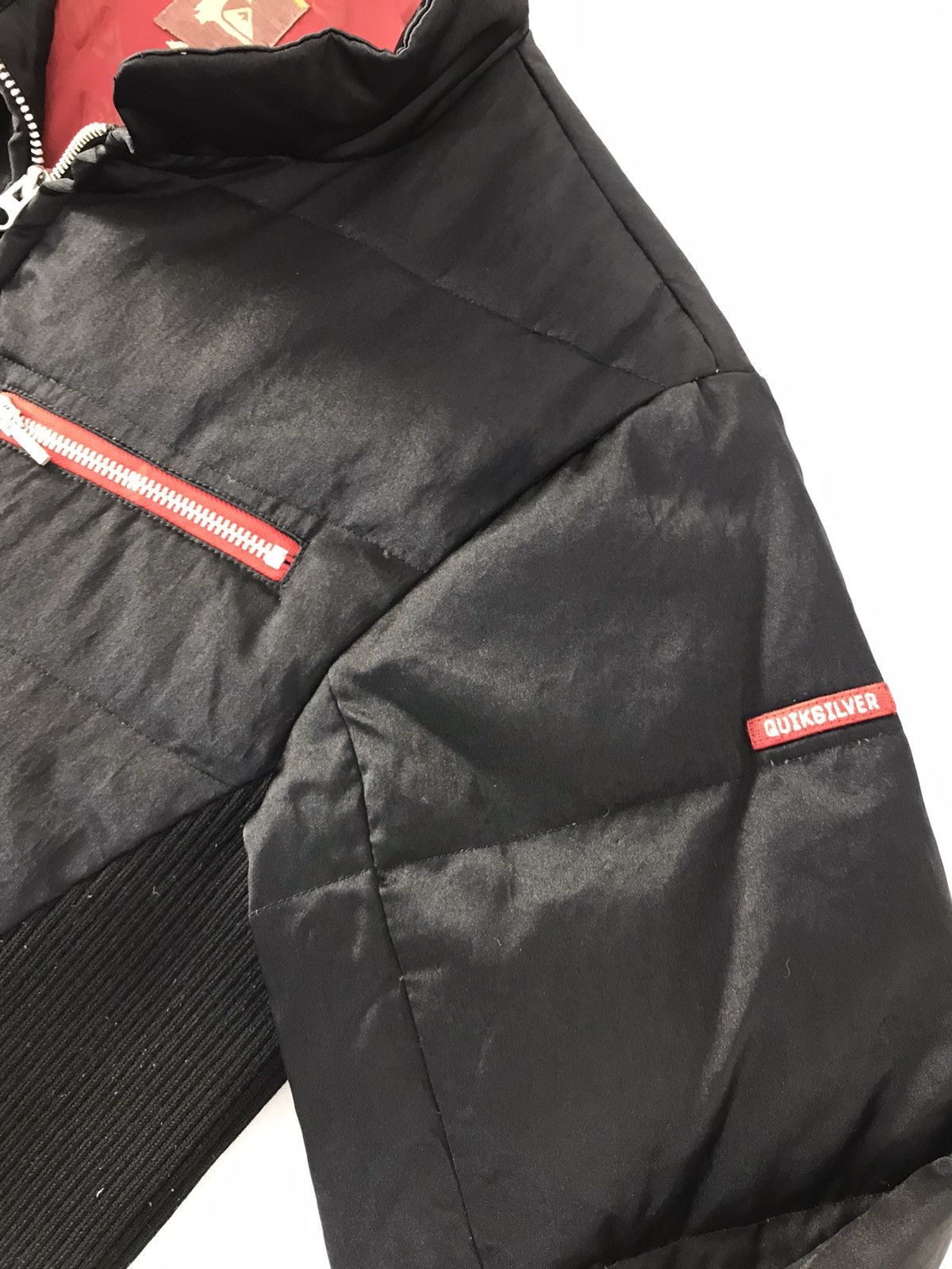 Quiksilver × Vintage Vtg Quiksilver Puffer Bomber Jacket Zipper Design Size US M / EU 48-50 / 2 - 7 Thumbnail