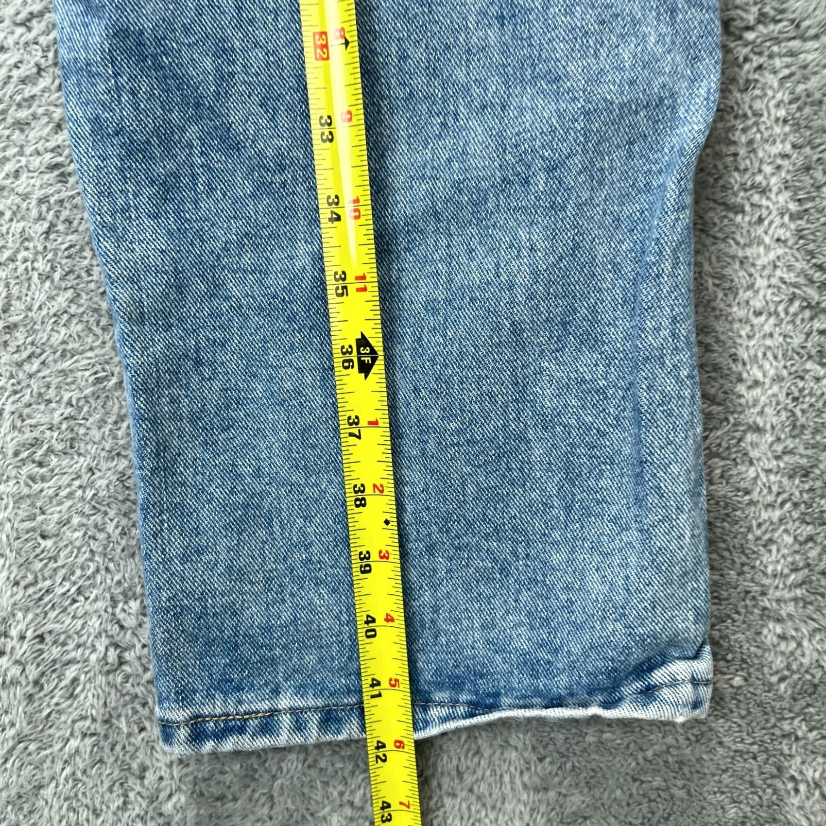 Wrangler Wrangler Jeans Mens 36x32 Blue Tapered Leg Original Fit Rise High Cowboy Cut Jeans Regular 5-Pocket Denim Cotton Wrangler Cowboy Cut Mens Blue 13MWZAW Size US 36 / EU 52 - 6 Thumbnail
