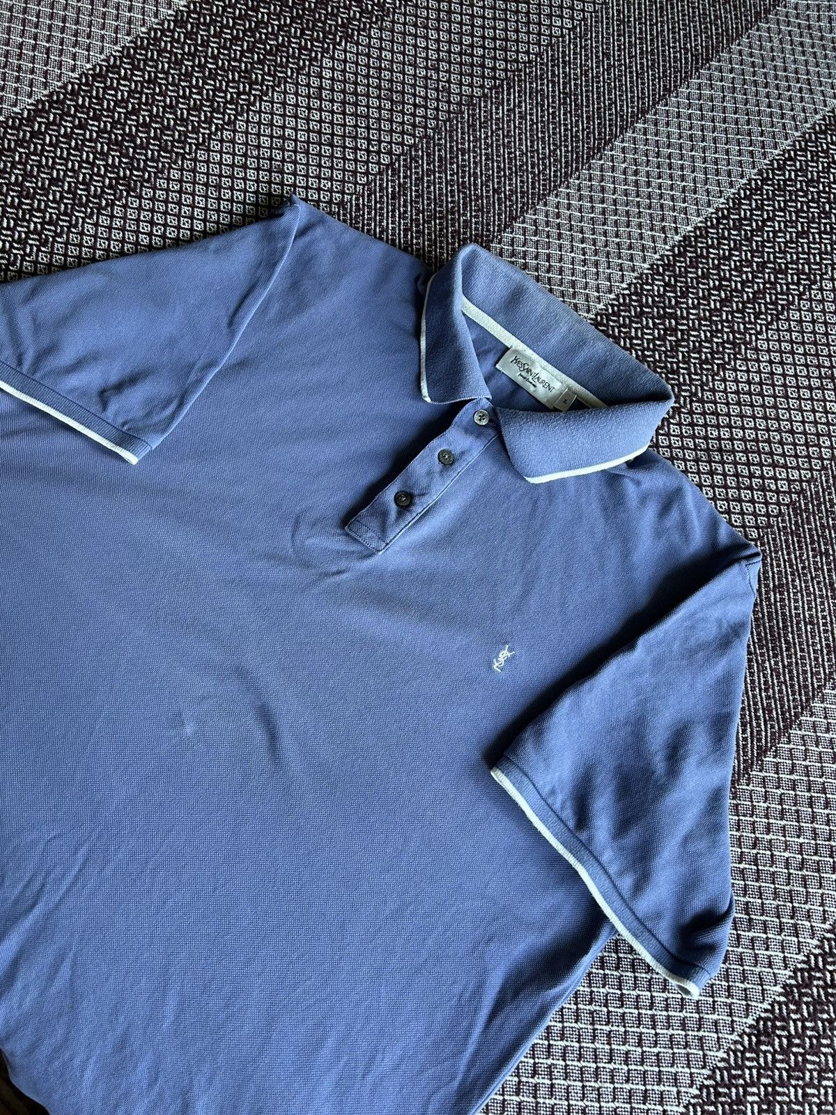 Yves Saint Laurent Yves Saint Laurent Polo T-shirt Luxury Item Faded Sz XL Size US XL / EU 56 / 4 - 11 Thumbnail