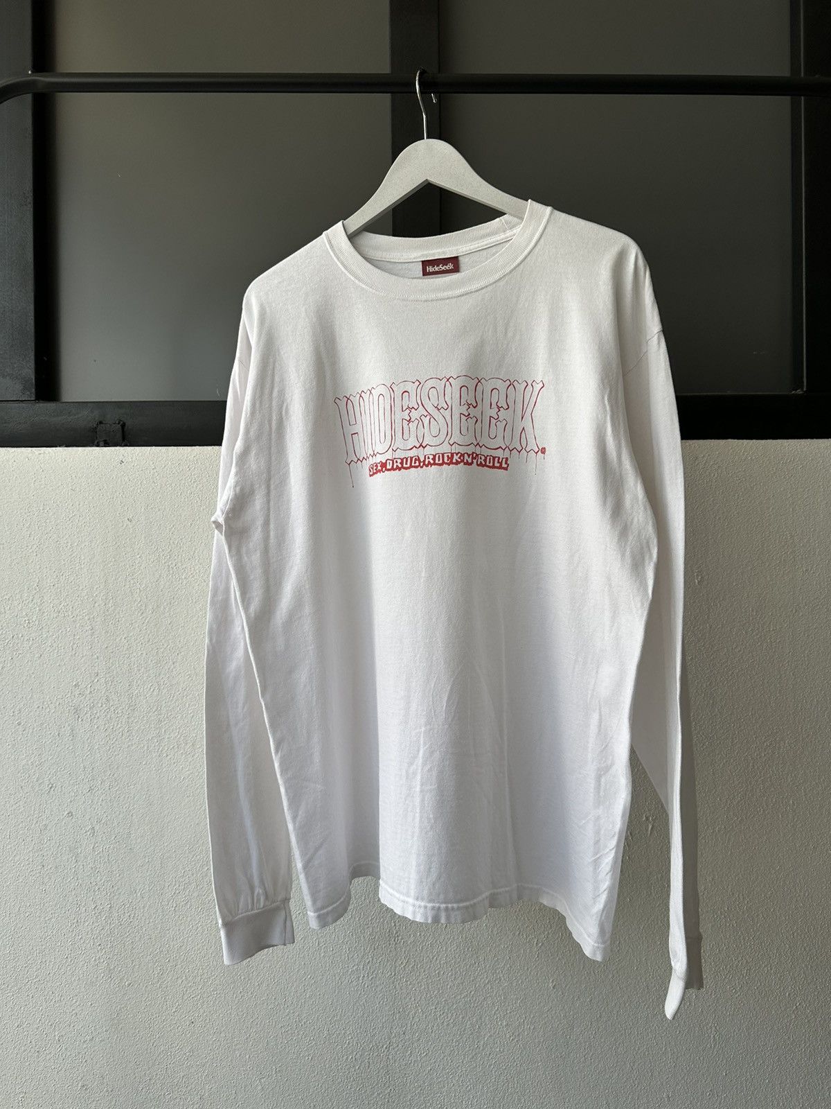 Japanese Brand 00’s Hide and Seek '' sex drug rock n' roll '' long sleeve Size US L / EU 52-54 / 3 - 9 Thumbnail