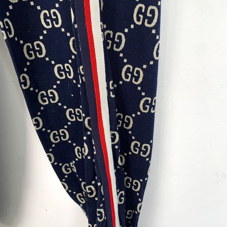 Gucci Gucci Size S Dark blue logo old flower full print side str Size US 30 / EU 46 - 6 Thumbnail