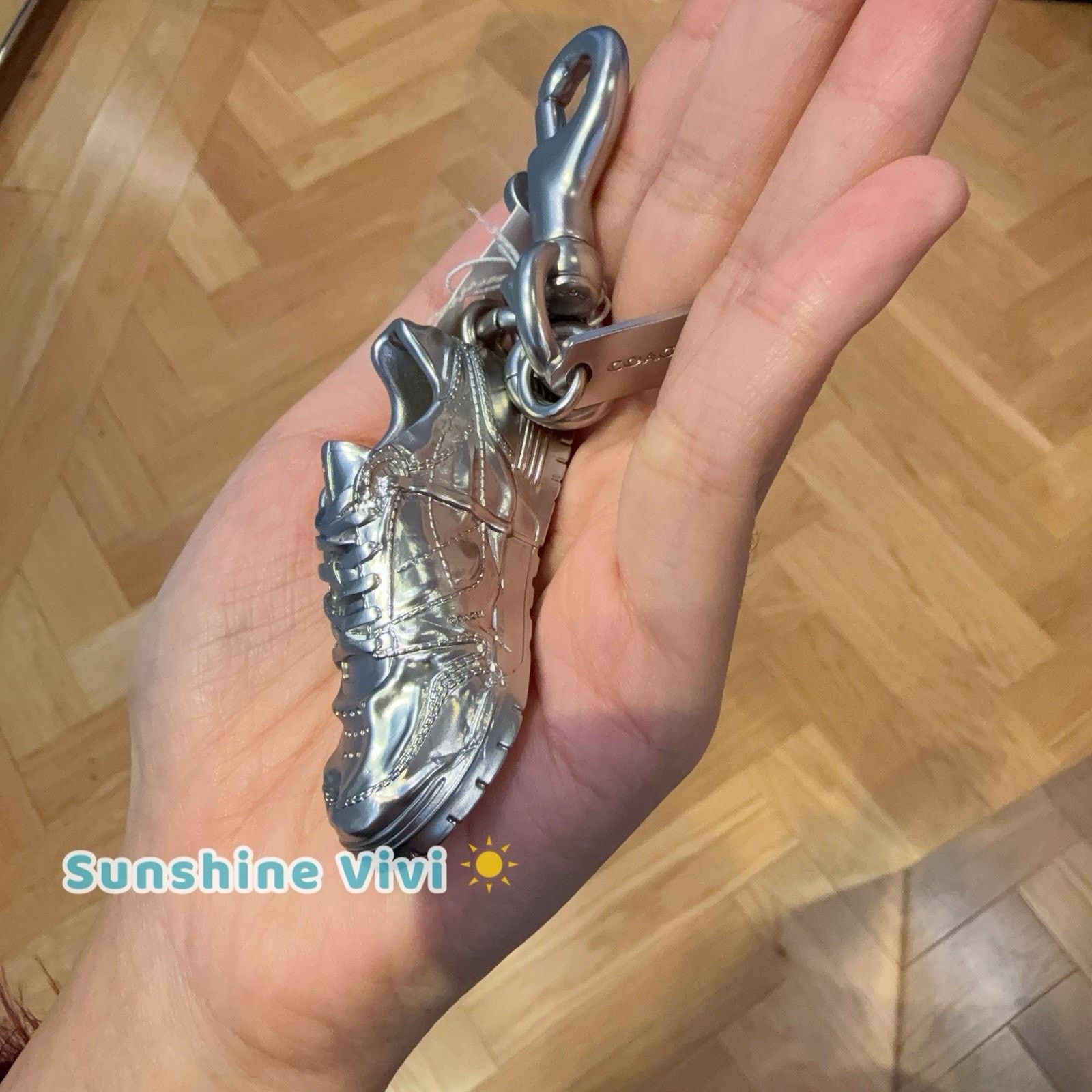 Coach NWT Coach Soho Sneaker Bag Charm CCF86 Silver Size ONE SIZE - 1 Thumbnail