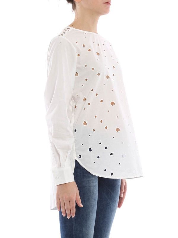 Issey Miyake 🔥Rare Vintage Tsumori Chisato Perforated Geometric Shirt Size M / US 6-8 / IT 42-44 - 4 Thumbnail