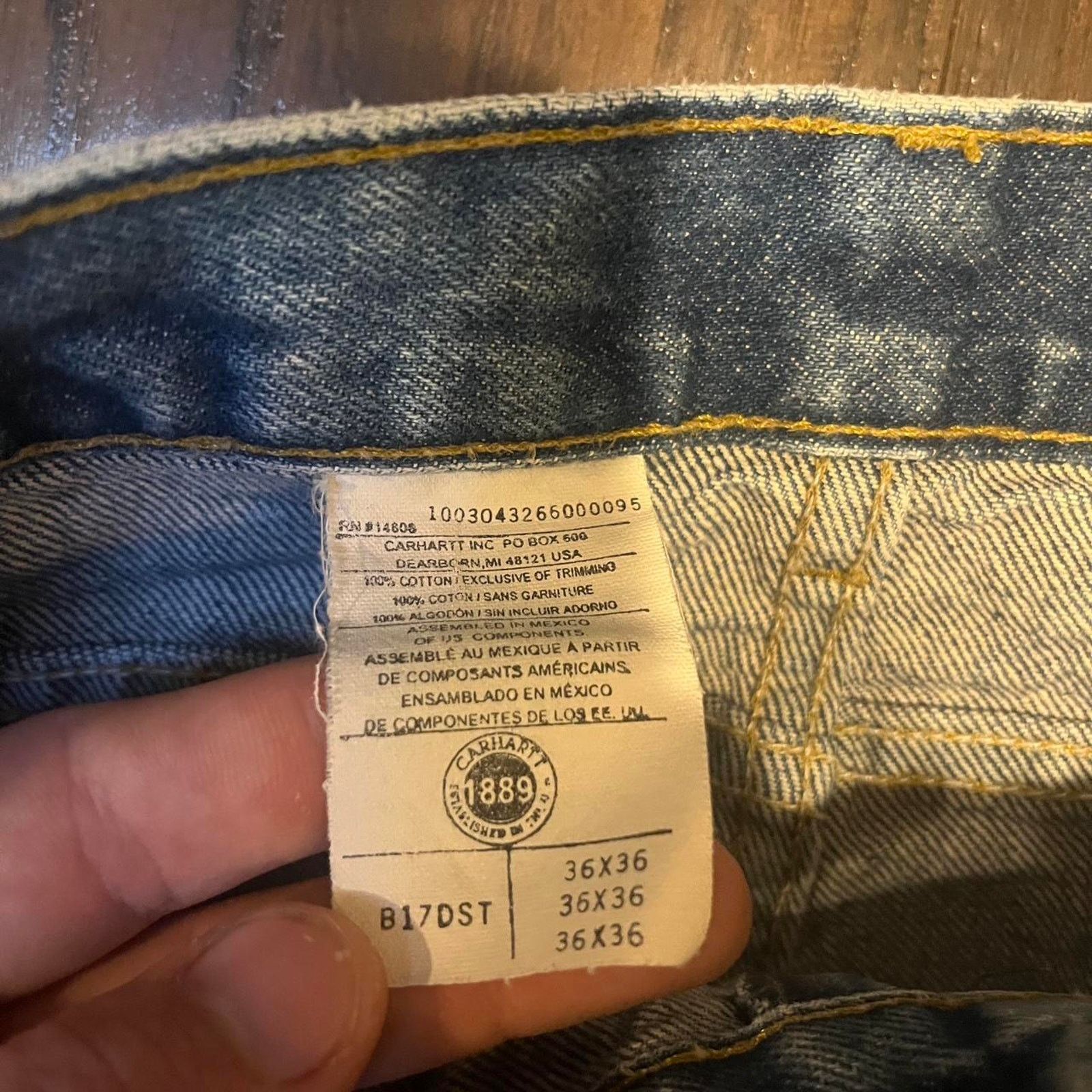 Carhartt Vintage Blue Carhartt Jeans Size US 33 - 2 Thumbnail
