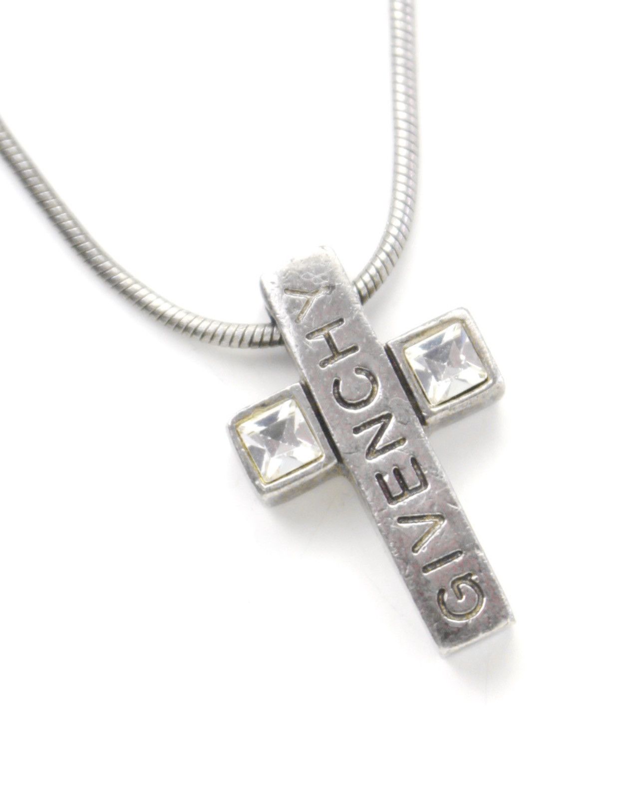 Givenchy 2000S GIVENCHY CRYSTAL CROSS PENDANT NECKLACE Size ONE SIZE - 2 Thumbnail
