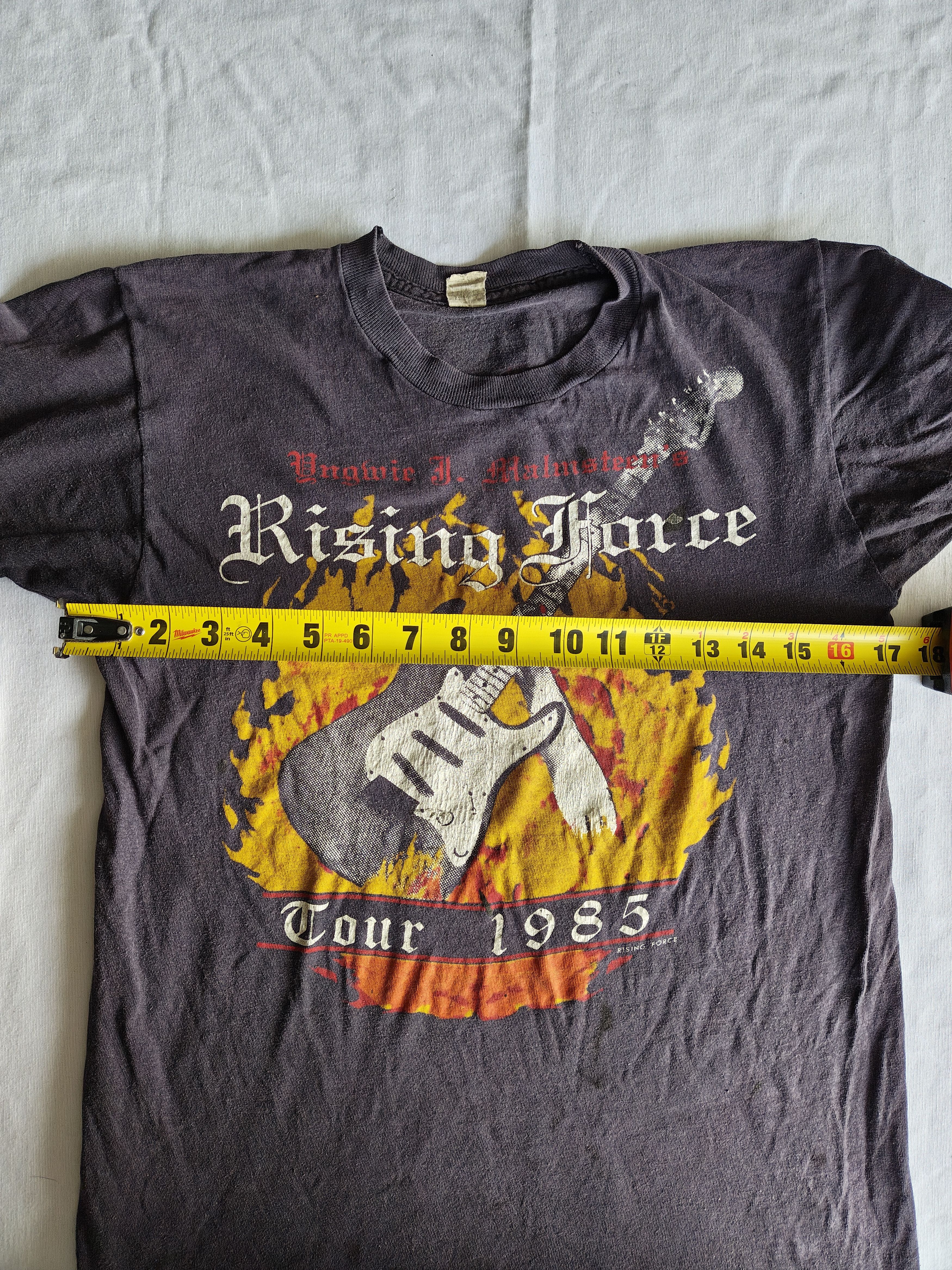 Vintage Vintage 1985 Yngwie Malmsteen Tour Shirt (Fits XS/S) Size US M / EU 48-50 / 2 - 6 Thumbnail
