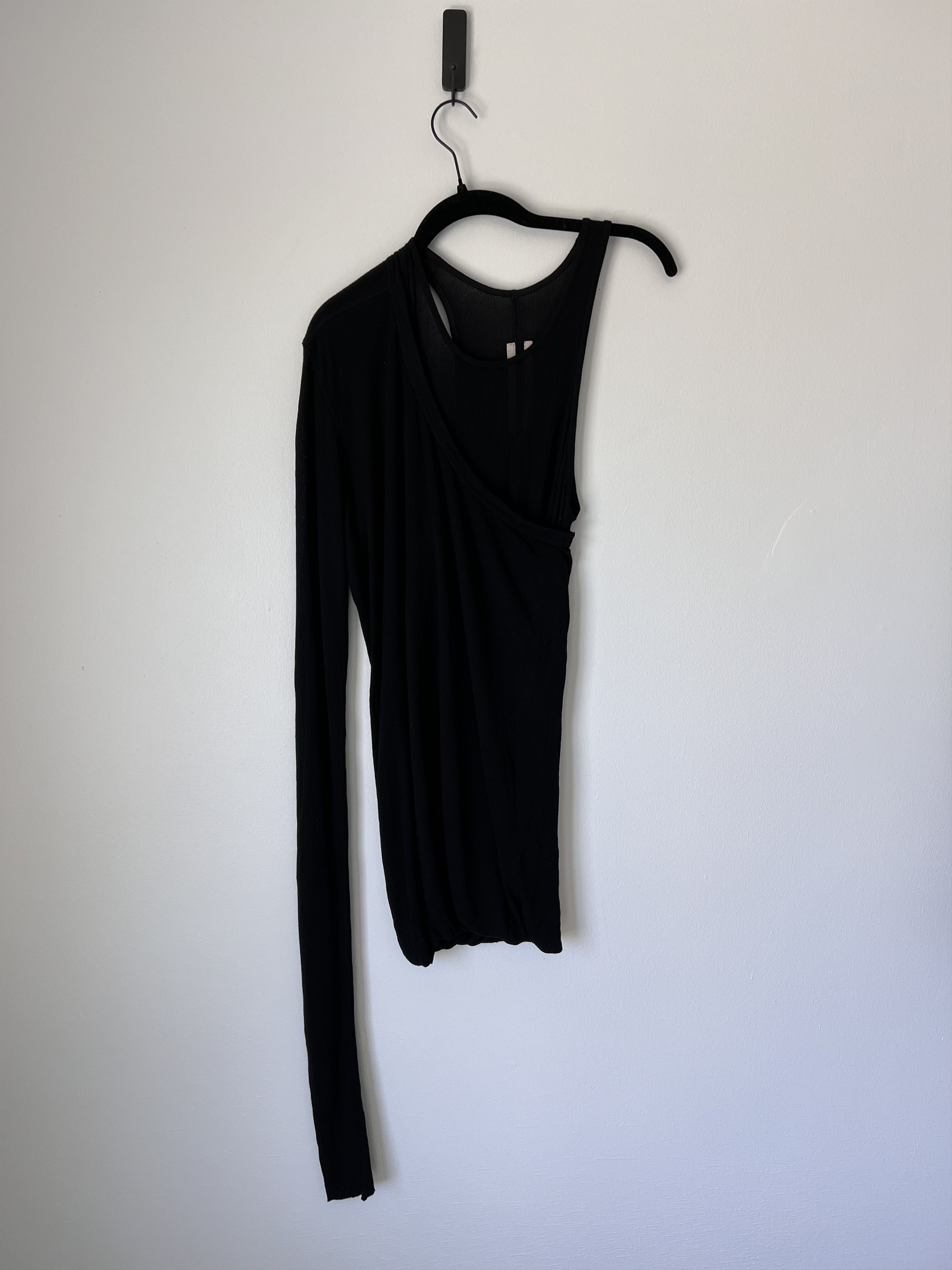 image of Rick Owens Ziggy Banana Tank In Black, Men's (Size Large)