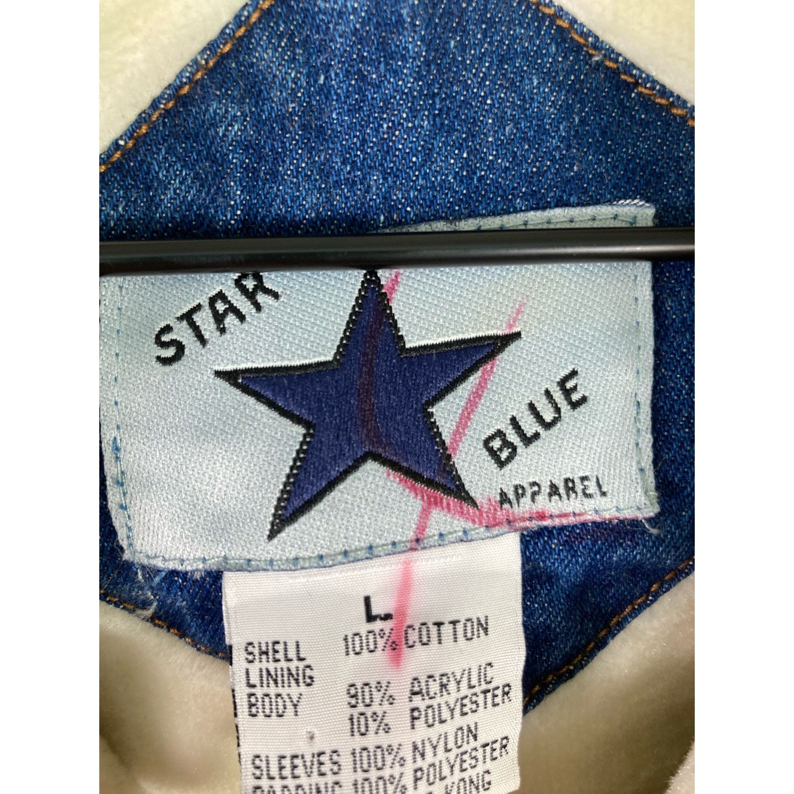 Other VTG Blue Star Apparel Denim Jacket Sherpa Style Rare Large Size L / US 10 / IT 46 - 2 Thumbnail