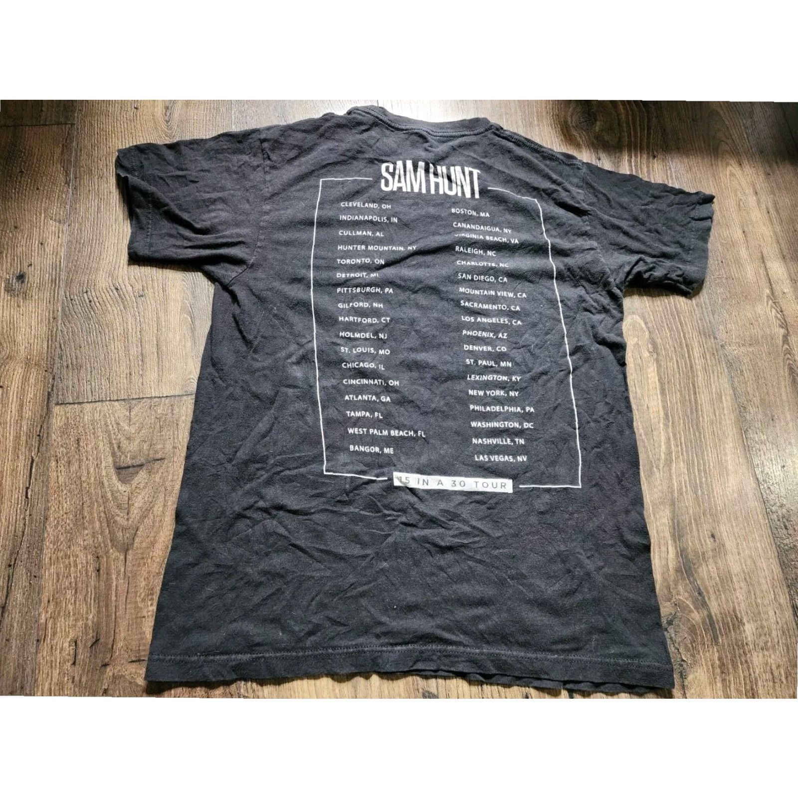 Vintage Sam Hunt Concert T Shirt Mens Black Short Sleeve M Music Tour Double Sided Cotton Blend Size US M / EU 48-50 / 2 - 2 Thumbnail