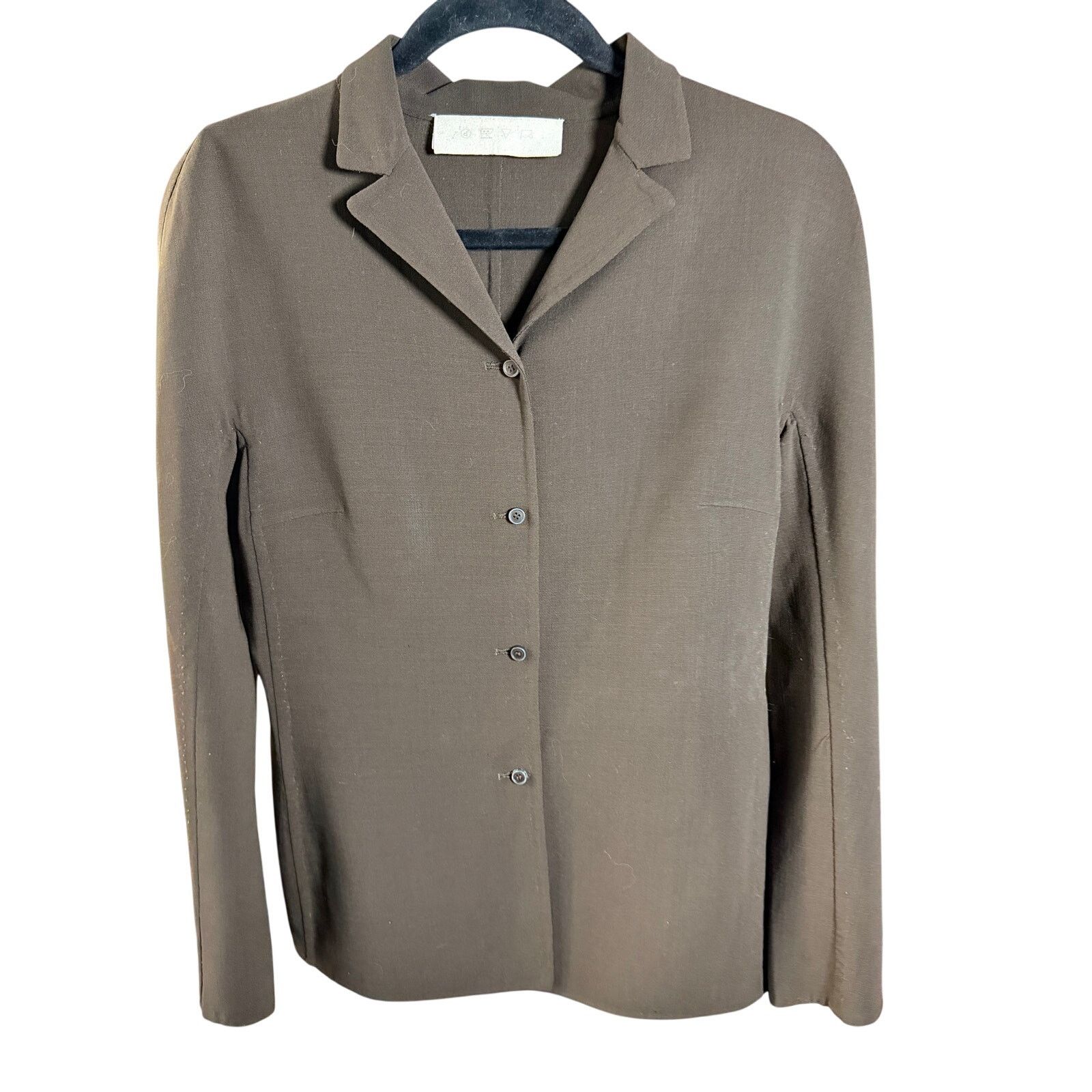 Agnona 0256 Agnona Wool Lycra Blazer IT 42 US 6 Brown Made Italy Size M / US 6-8 / IT 42-44 - 1 Thumbnail