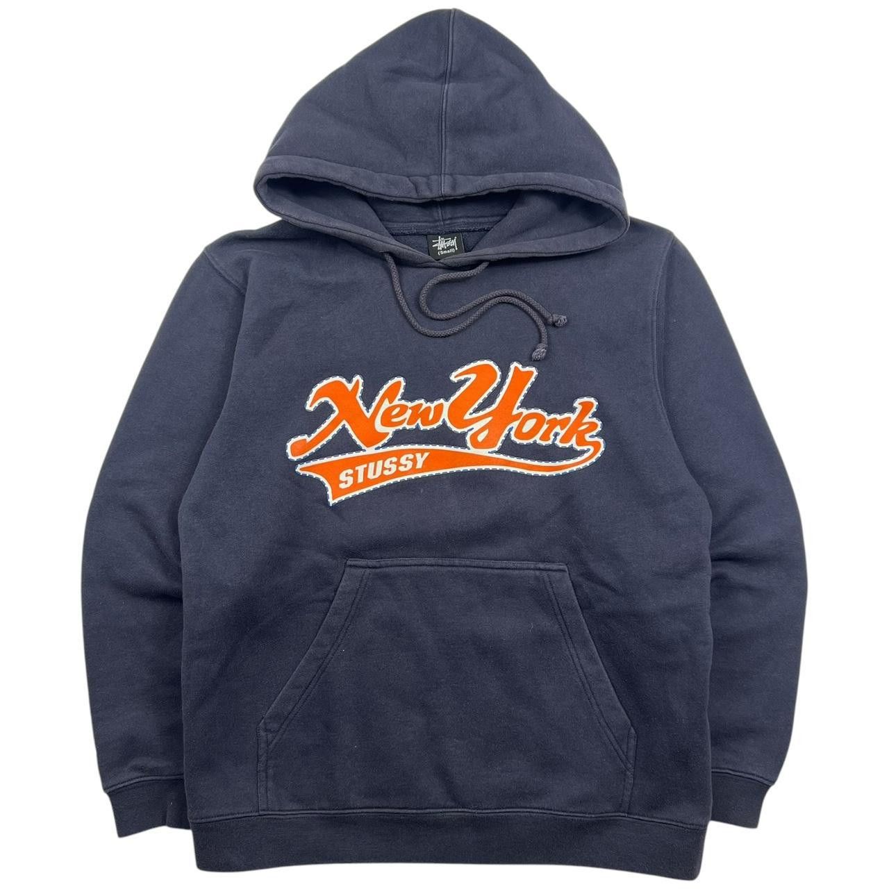 Stussy Vintage 2000s Stussy New York Pullover Hoodie Navy - Small Size US S / EU 44-46 / 1 - 1 Thumbnail