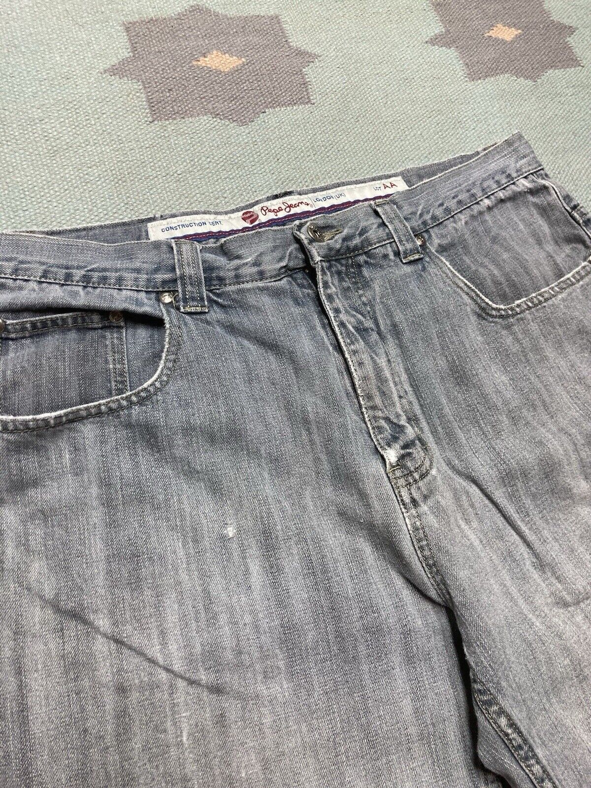 Pepe Jeans × Vintage y2k baggy jeans Pepe faded distressed grunge skater 36x29 Size US 36 / EU 52 - 8 Thumbnail