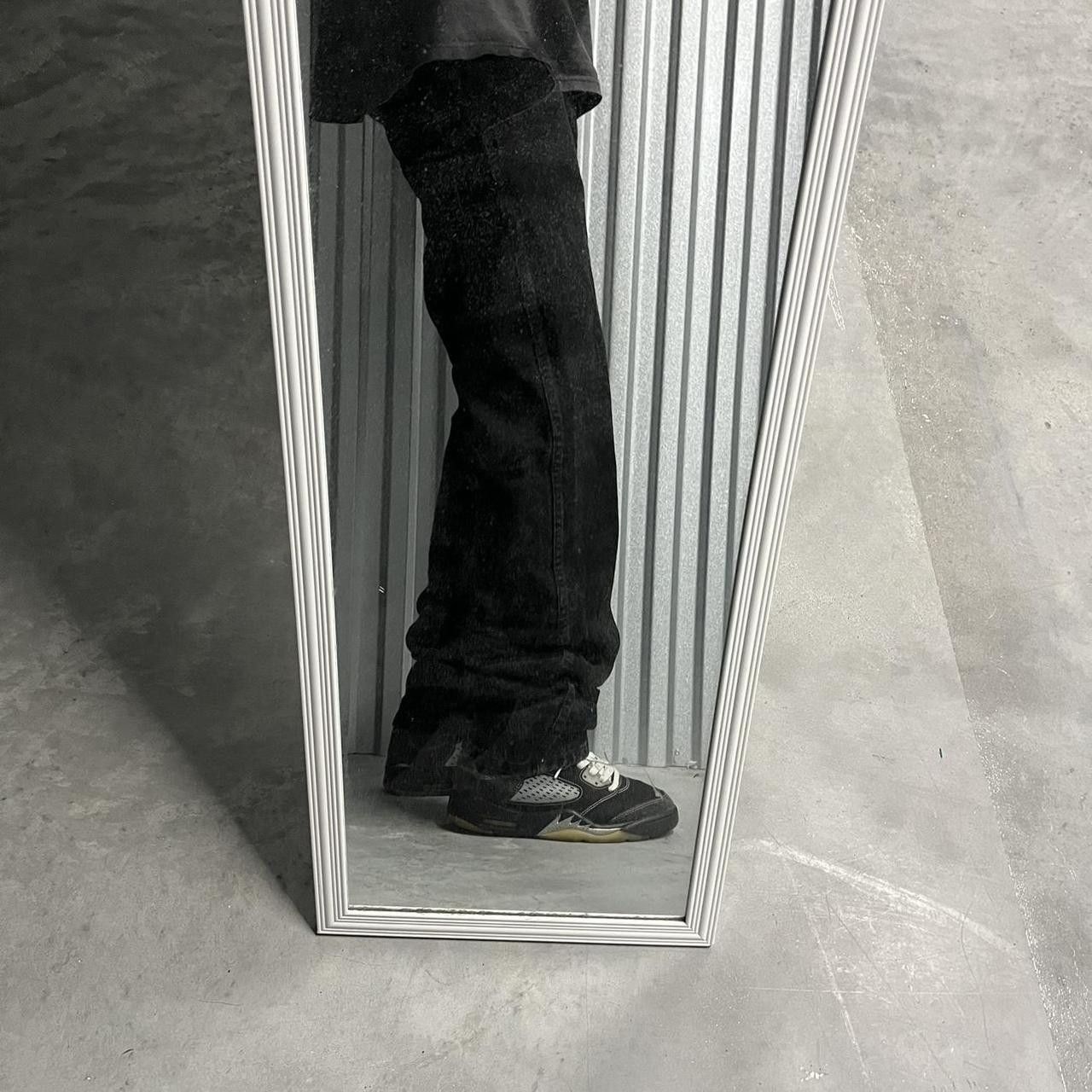Japanese Brand Crazy Vintage Y2K/2000s Grunge Solid Black Denim Jeans! Size US 30 / EU 46 - 2 Thumbnail