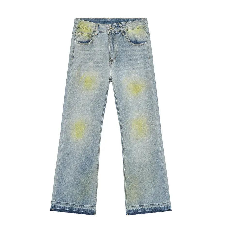 Japanese Brand Retro loose tie dye micro flared jeans Size US 32 / EU 48 - 6 Thumbnail