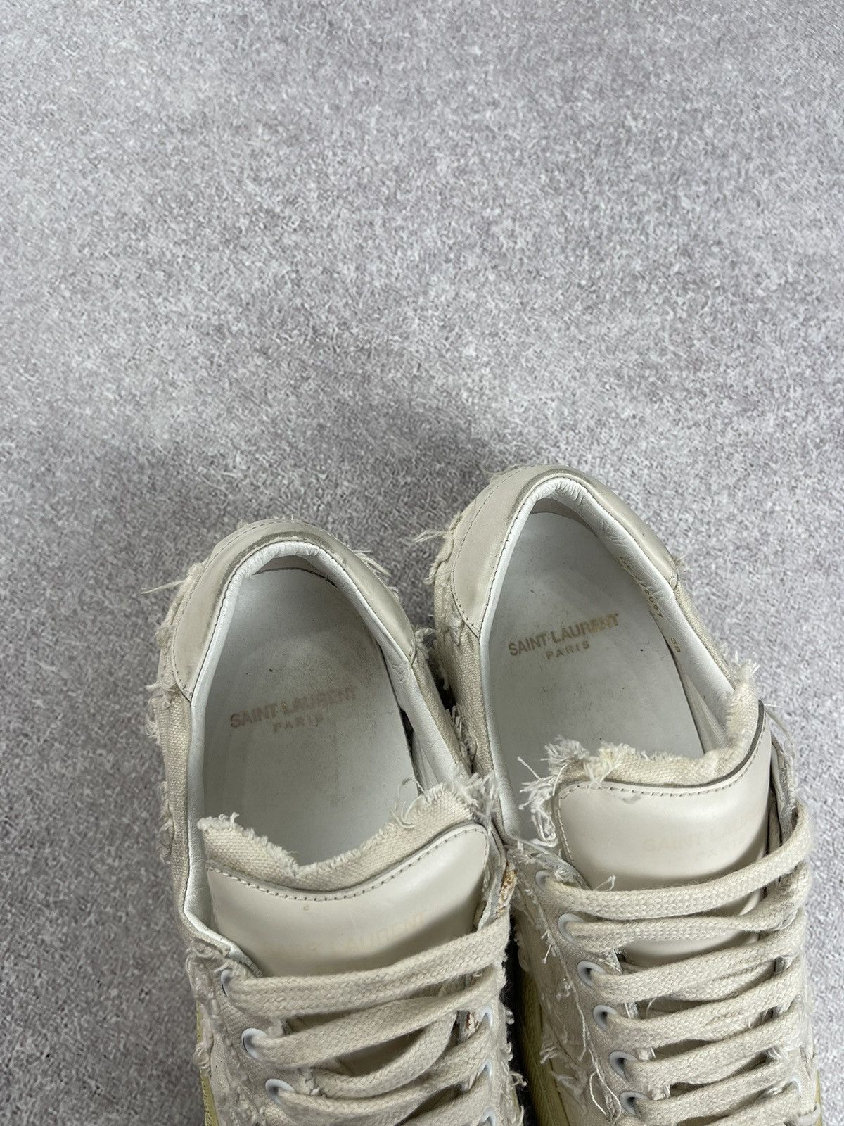 Saint Laurent Paris × Yves Saint Laurent Saint Laurent Paris Distressed Denim Sneakers Size 38 Size US 8 / IT 38 - 18 Thumbnail