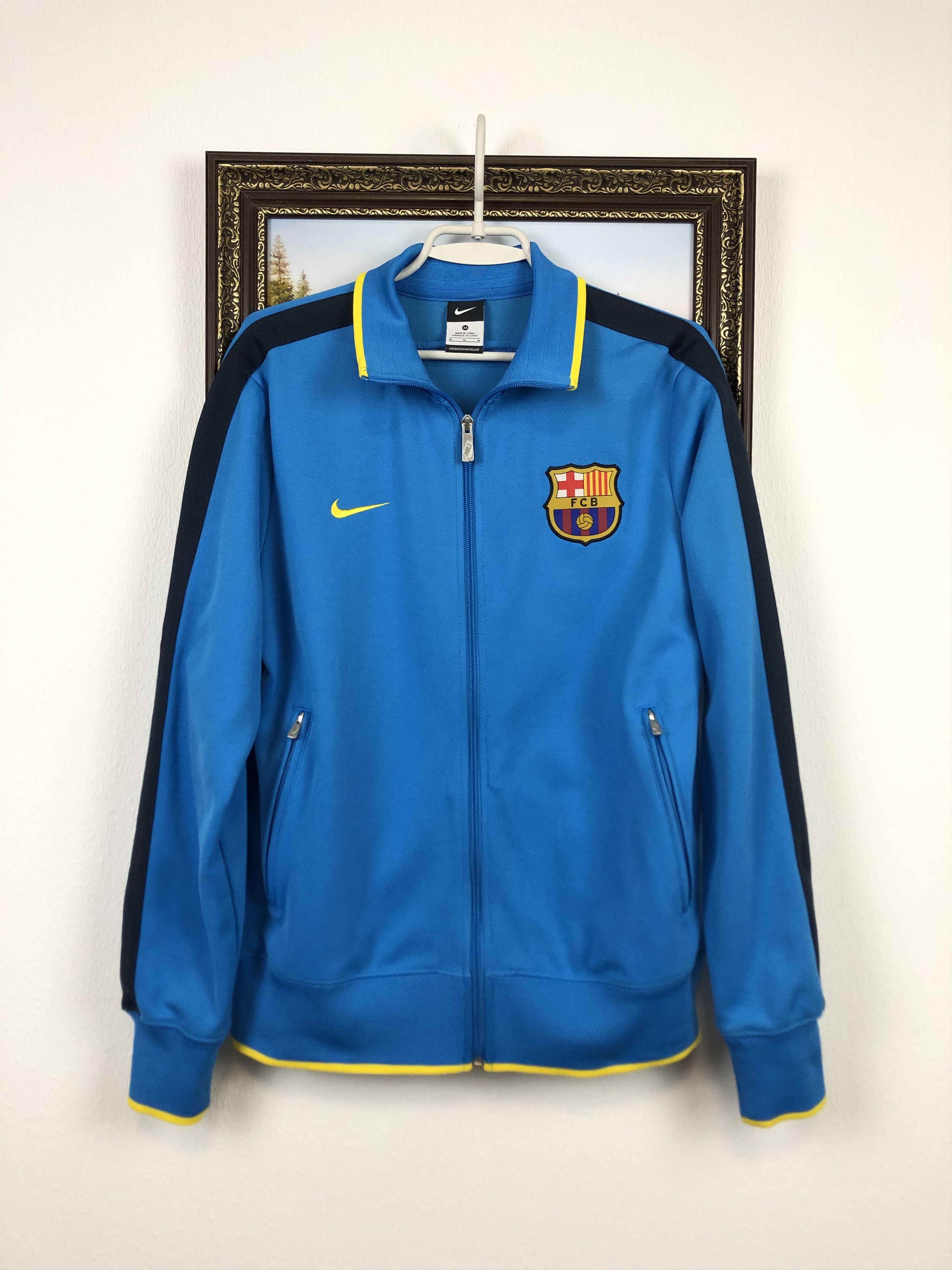 Nike Vintage Nike Barcelona Football Jacket Soccer Track Top Zip Size US M / EU 48-50 / 2 - 1 Thumbnail