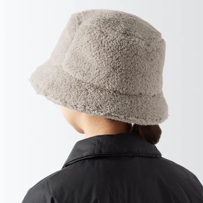 Muji Muji Recycle Polyester Boa Bucket Hat Size ONE SIZE - 6 Thumbnail