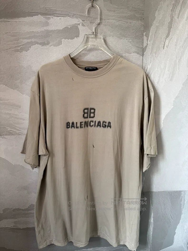 Balenciaga Balenciaga Mosaic Faded Logo BB Letter Loose Hole Aged Sho Size US XS / EU 42 / 0 - 1 Thumbnail