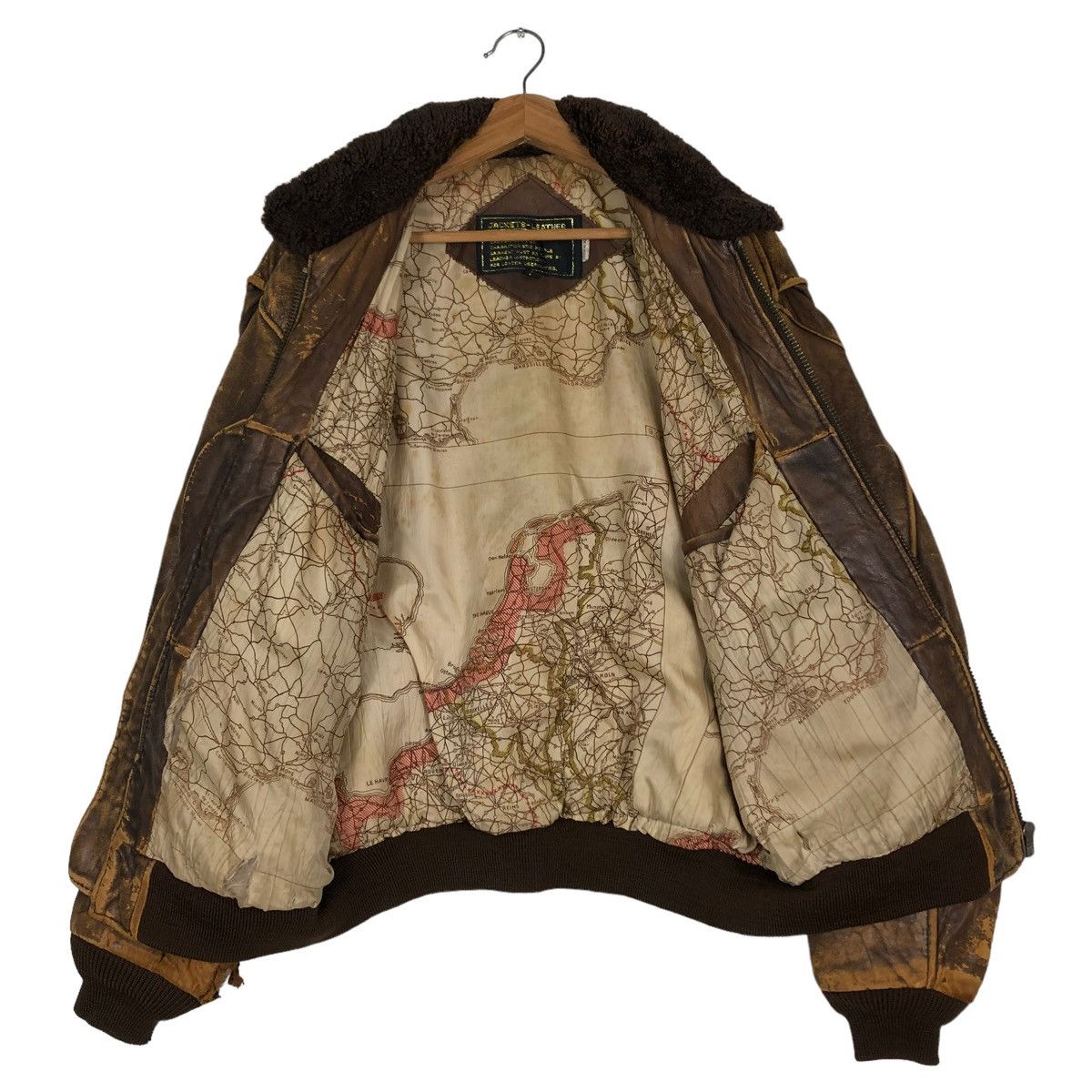 Toyo Enterprises 🔥VINTAGE FLY BOMBER LEATHER JACKET MILITARY BUZZ RICKSONS Size US L / EU 52-54 / 3 - 13 Thumbnail