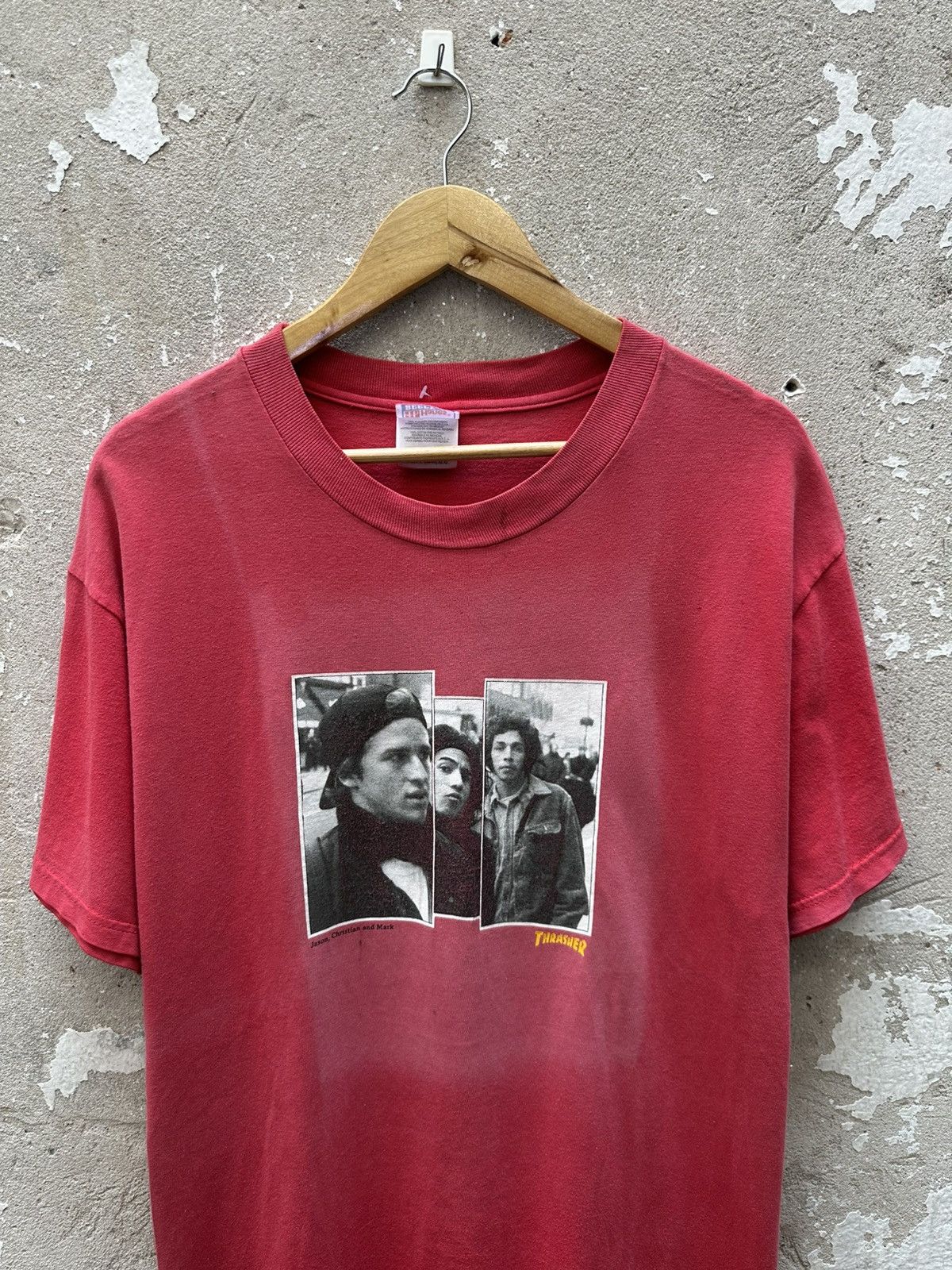 Hanes × Thrasher × Vintage Vtg 90's Trasher " Jason, Christian, Mark " Skateboard Tees Size US L / EU 52-54 / 3 - 3 Thumbnail