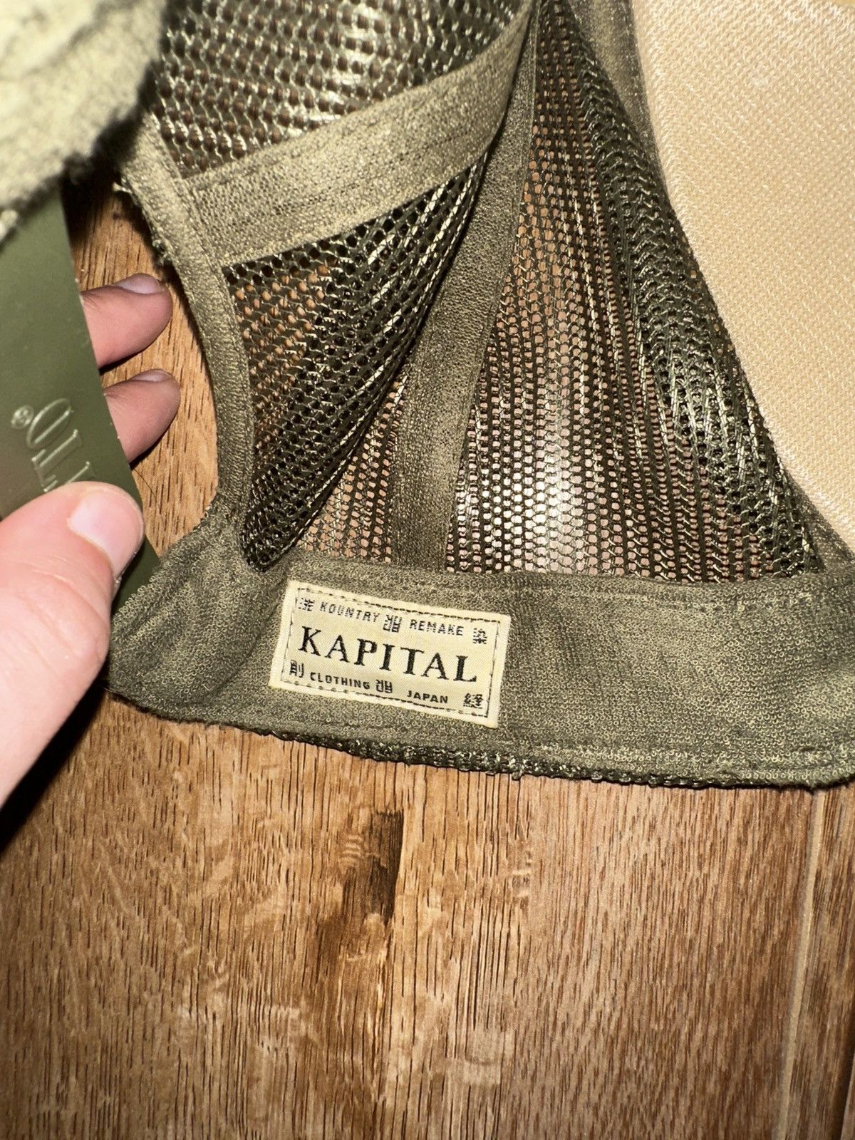 Kapital Kountry Kapital Knee Kid On The Block Track Trucker Hat Olive Size ONE SIZE - 12 Thumbnail