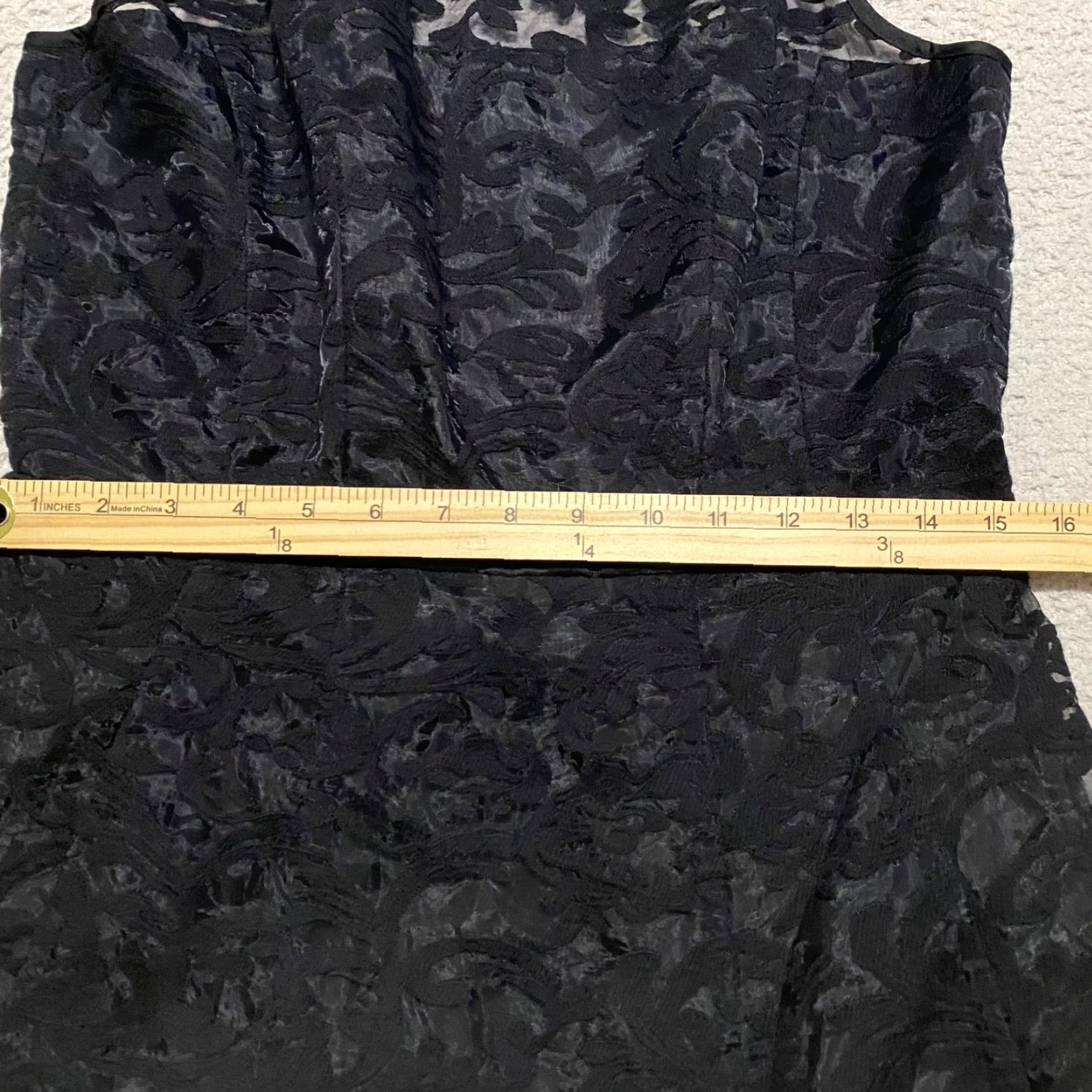 Calvin Klein Calvin Klein Dress Womens sz 10 Black Floral Lace Lined Sleeveless A-Line Size L / US 10 / IT 46 - 4 Thumbnail