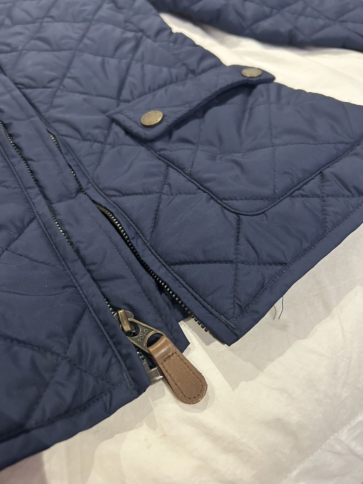 Polo Ralph Lauren Navy Polo Ralph Lauren Large 12/14 Quilted Jacket Size L / US 10 / IT 46 - 7 Thumbnail