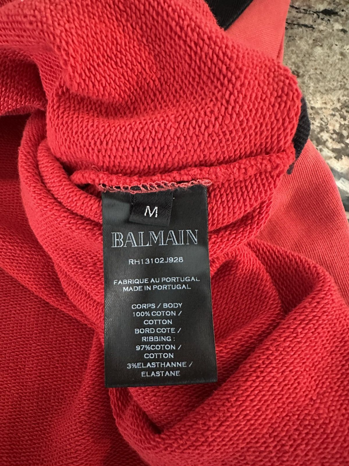 Balmain Balmain Red Crewneck Size US M / EU 48-50 / 2 - 7 Thumbnail