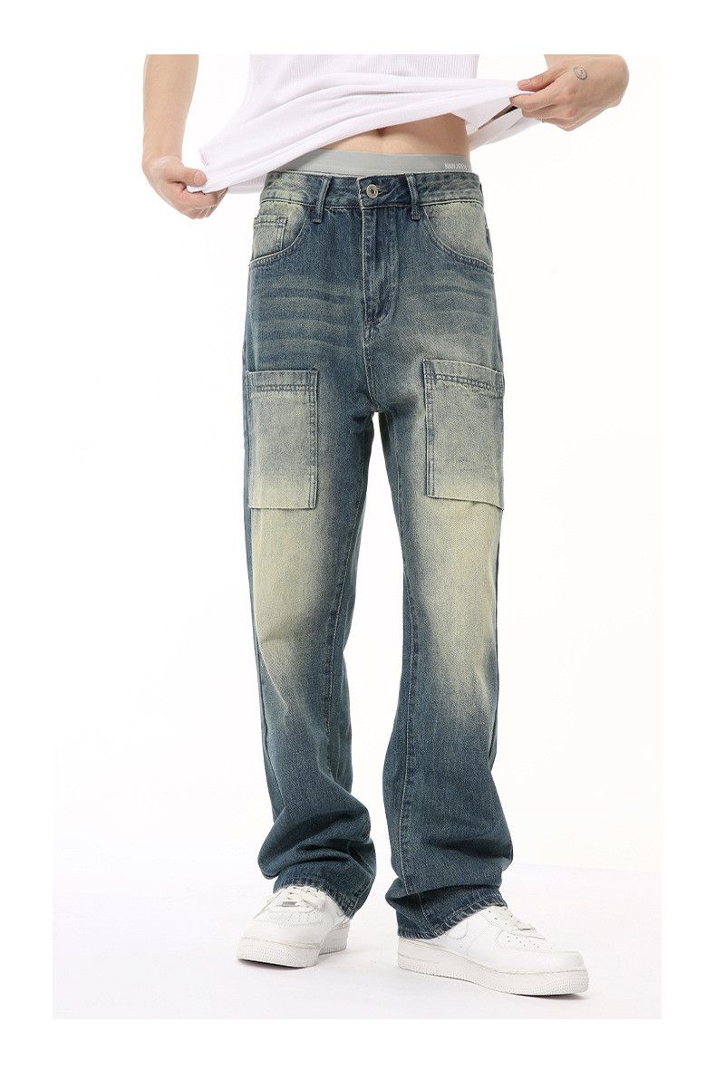 Japanese Brand × Jean High street multi-pocket stitching workwear jeans trend Size US 32 / EU 48 - 2 Thumbnail