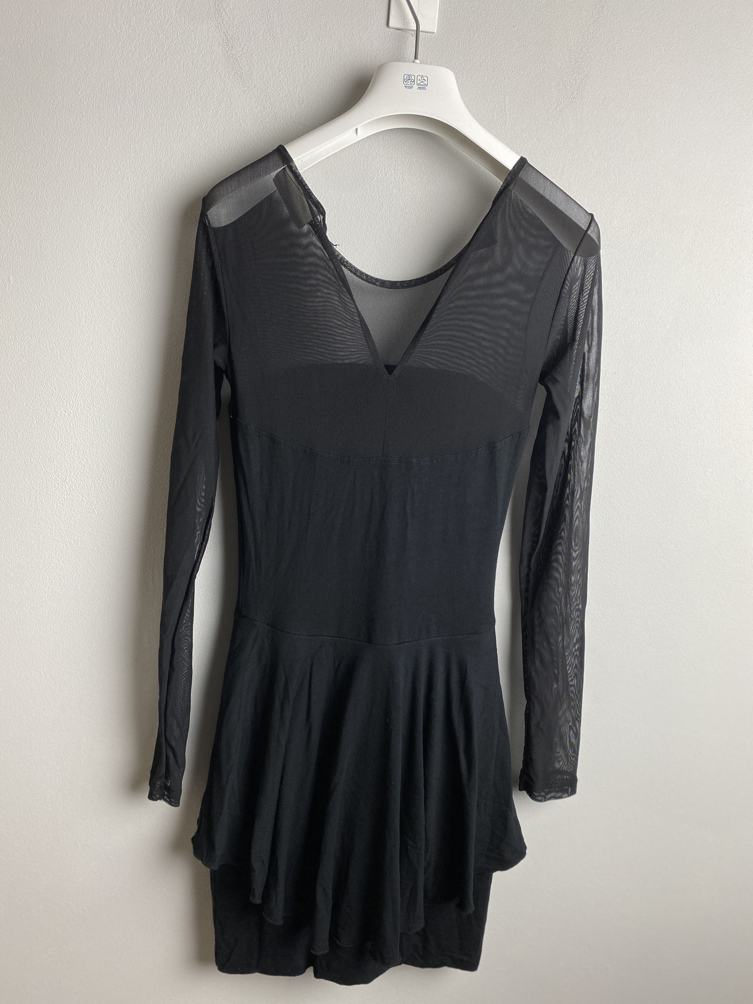 Ganni Ganni half transparent black mini dress Size S / US 4 / IT 40 - 4 Thumbnail