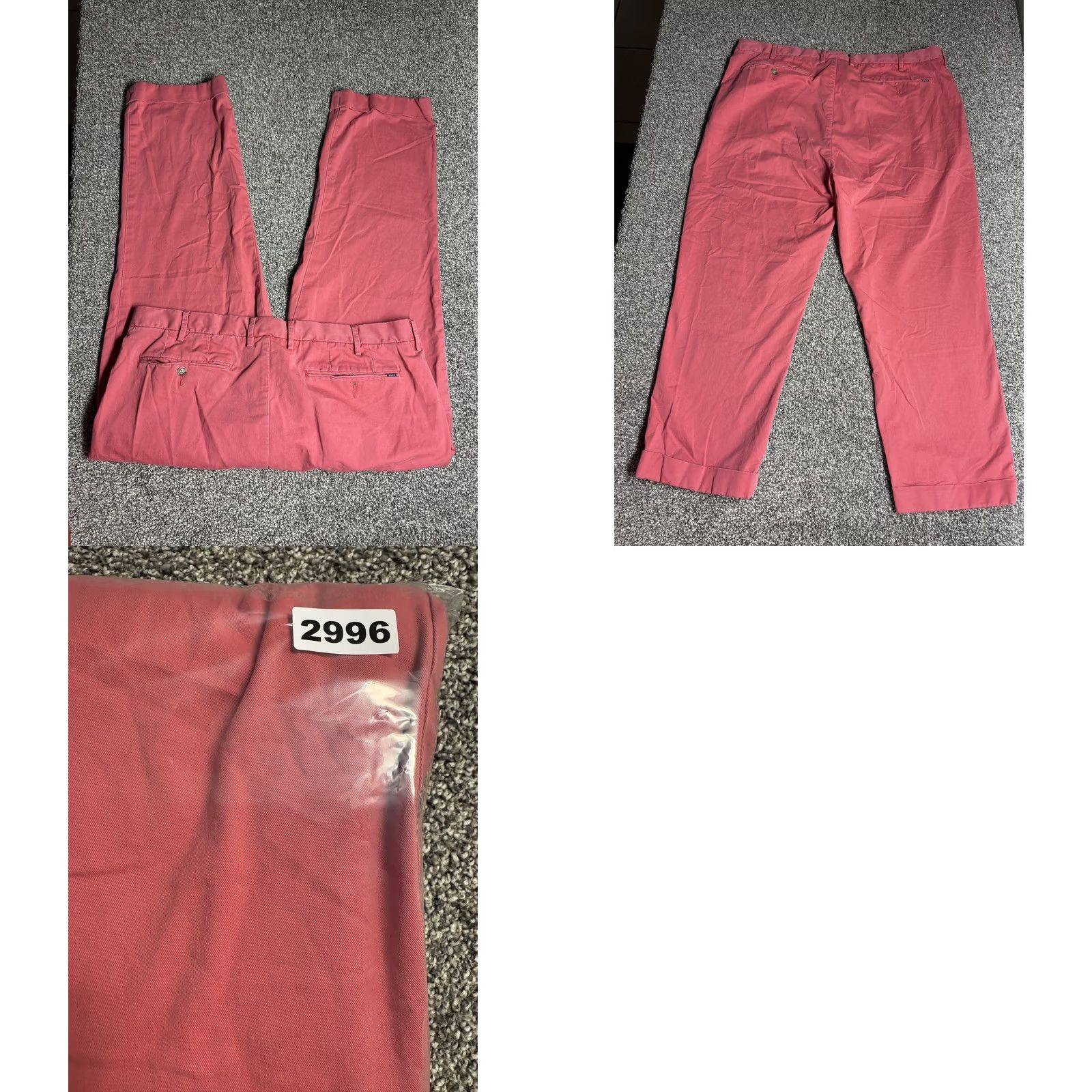 Polo Ralph Lauren Polo Ralph Lauren Chino Pants Mens 40x32 Pink Cotton Blend Stretch Straight Fit - Vintage - Business Casual Size US L / EU 52-54 / 3 - 9 Thumbnail