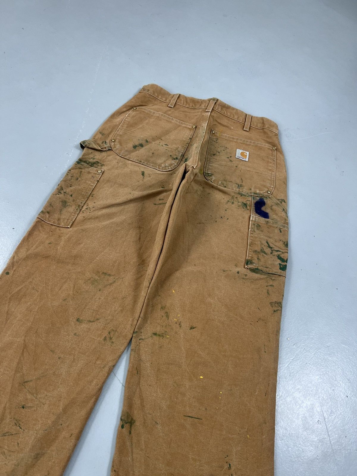 Carhartt Vintage carhartt B01 BRN painted double knee workwear Size US 30 / EU 46 - 7 Thumbnail