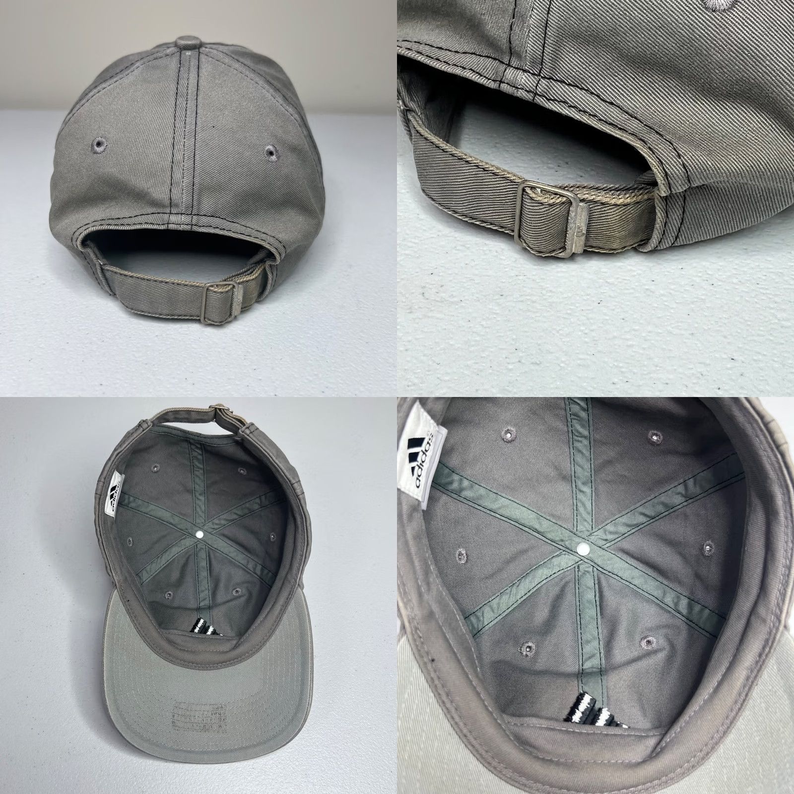 Adidas VINTAGE Adidas Hat Cap Gray Strapback OSFM Embroidered Logo Baseball Cap Men One Size Floyd? Size ONE SIZE - 8 Thumbnail
