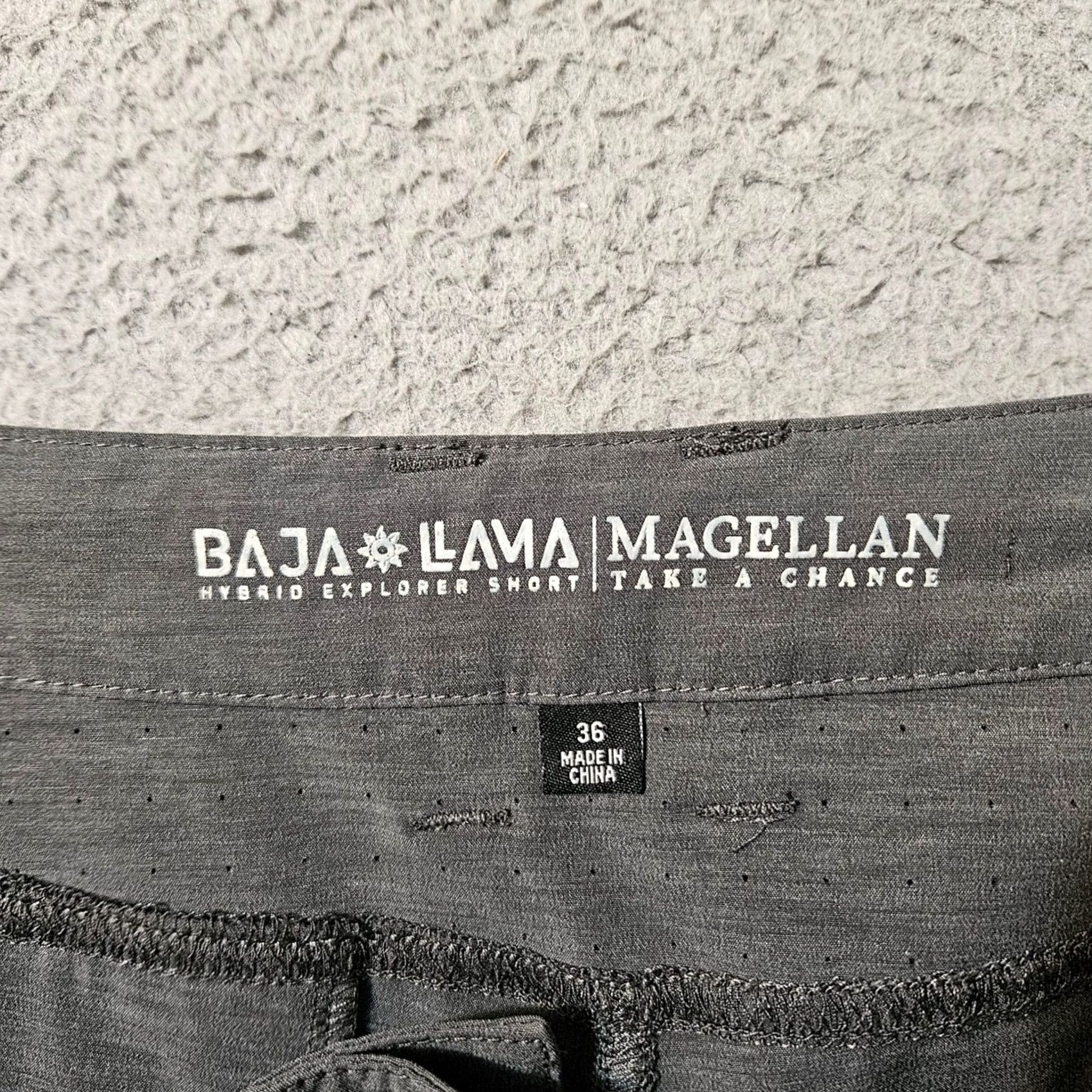 Vintage Baja Llama Magellan Explorer Stretch Active Shorts Gray 36 x 9 Men's Size US 36 / EU 52 - 4 Thumbnail