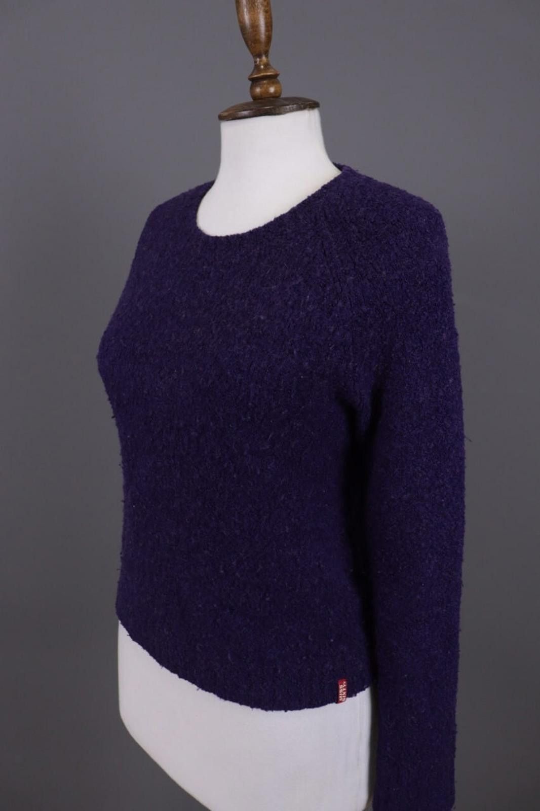 Designer Miss Sixty Purple Knit Cropped Sweater Size S Size S / US 4 / IT 40 - 6 Thumbnail