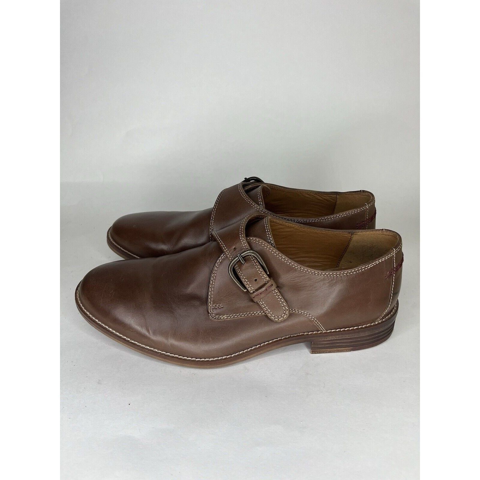 Hush Puppies Hush Puppies Brown Leather Monk Strap Loafers Dress Shoes Me Size US 10.5 / EU 43-44 - 11 Thumbnail