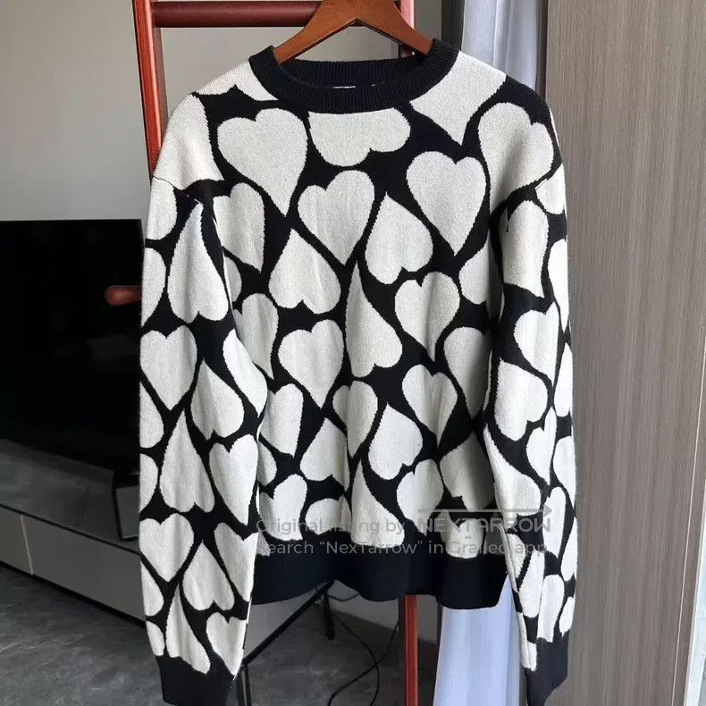 Other Amiri Heart Printed Pure Cashmere Knit Sweater Size US M / EU 48-50 / 2 - 1 Thumbnail