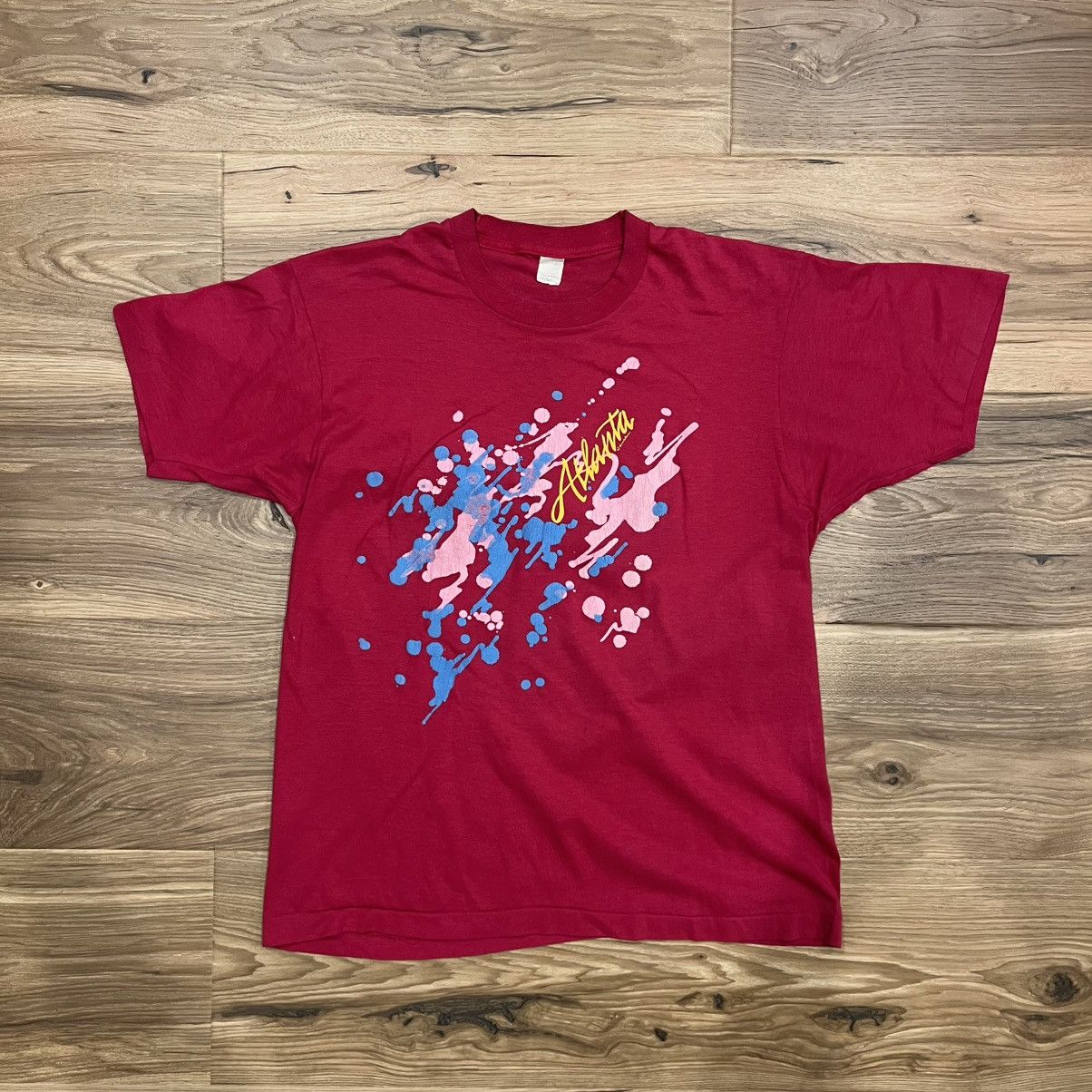 Other Vintage Atlanta Paint Splatter Magenta T Shirt Medium Size US M / EU 48-50 / 2 - 1 Thumbnail