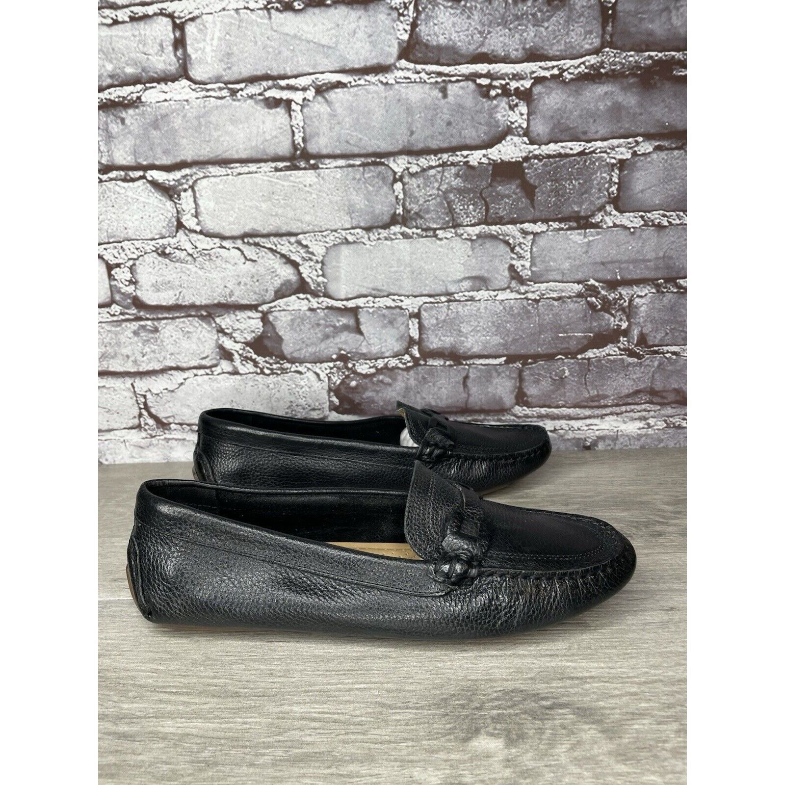 Bass G.H. Bass & Co. Bass Reese Black Leather Driving Loafers Wom Size US 9.5 / IT 39.5 - 11 Thumbnail