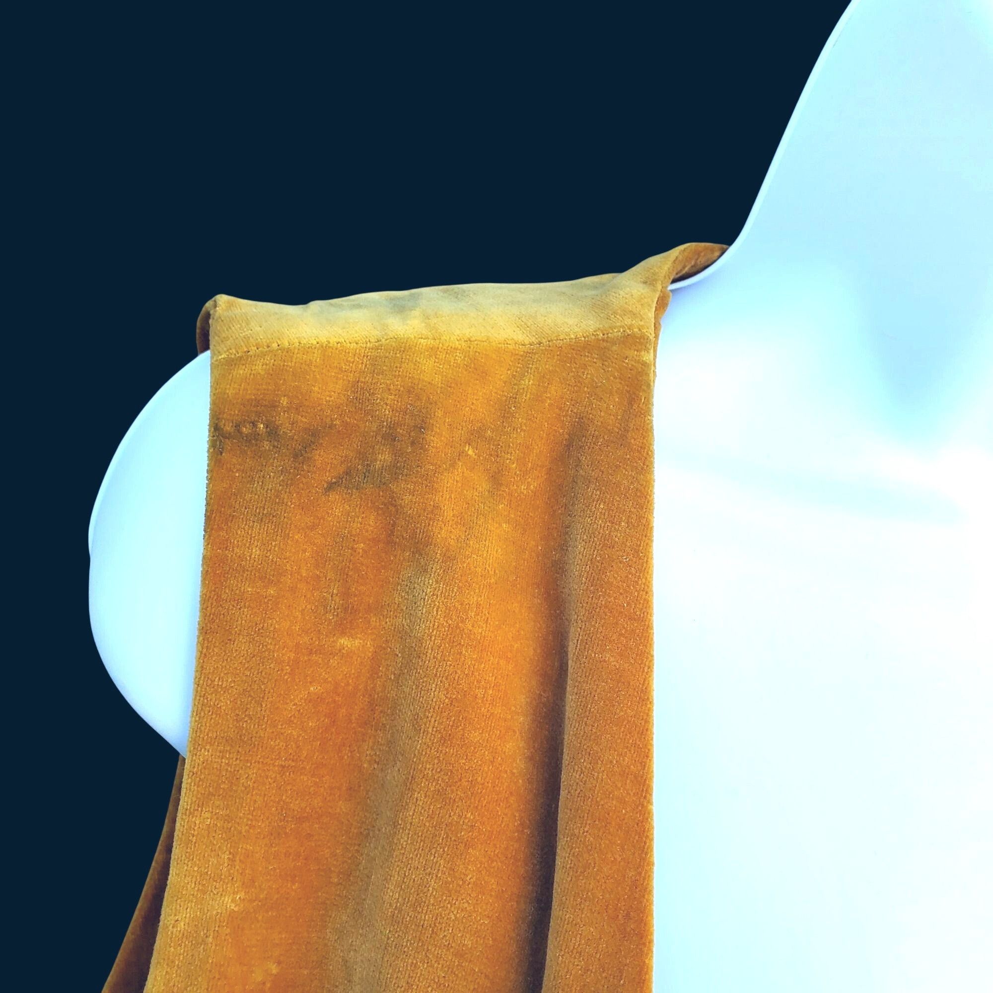 Handmade 50s Mustard Corduroy Cigarette Pants & Velvet Draped Vest Se Size 25" / US 0 / IT 36 - 12 Thumbnail
