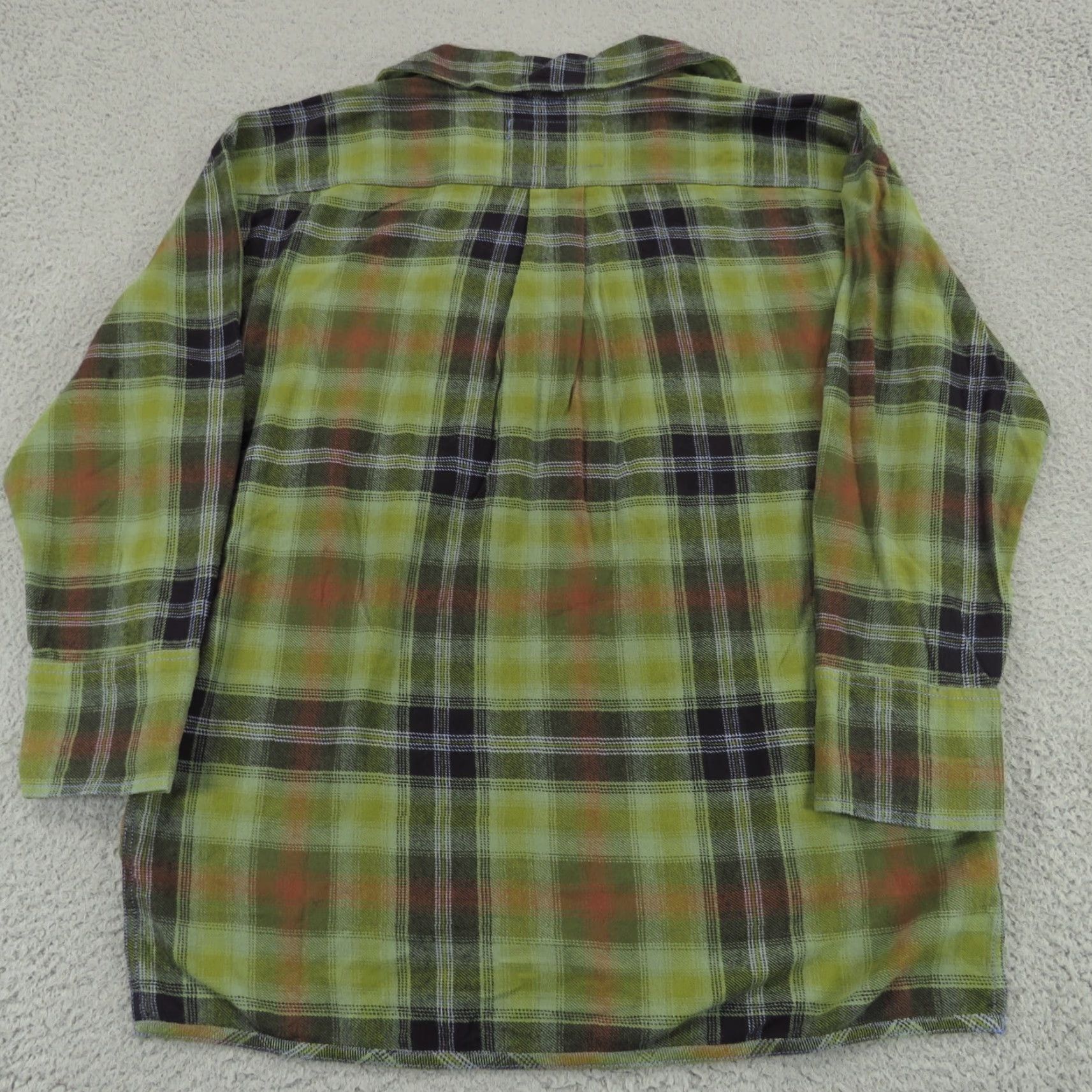 Vintage We The Free Top Womens Large Olive Plaid Oversized Cargo Snap Shacket Cozy Camp Size L / US 10 / IT 46 - 6 Thumbnail