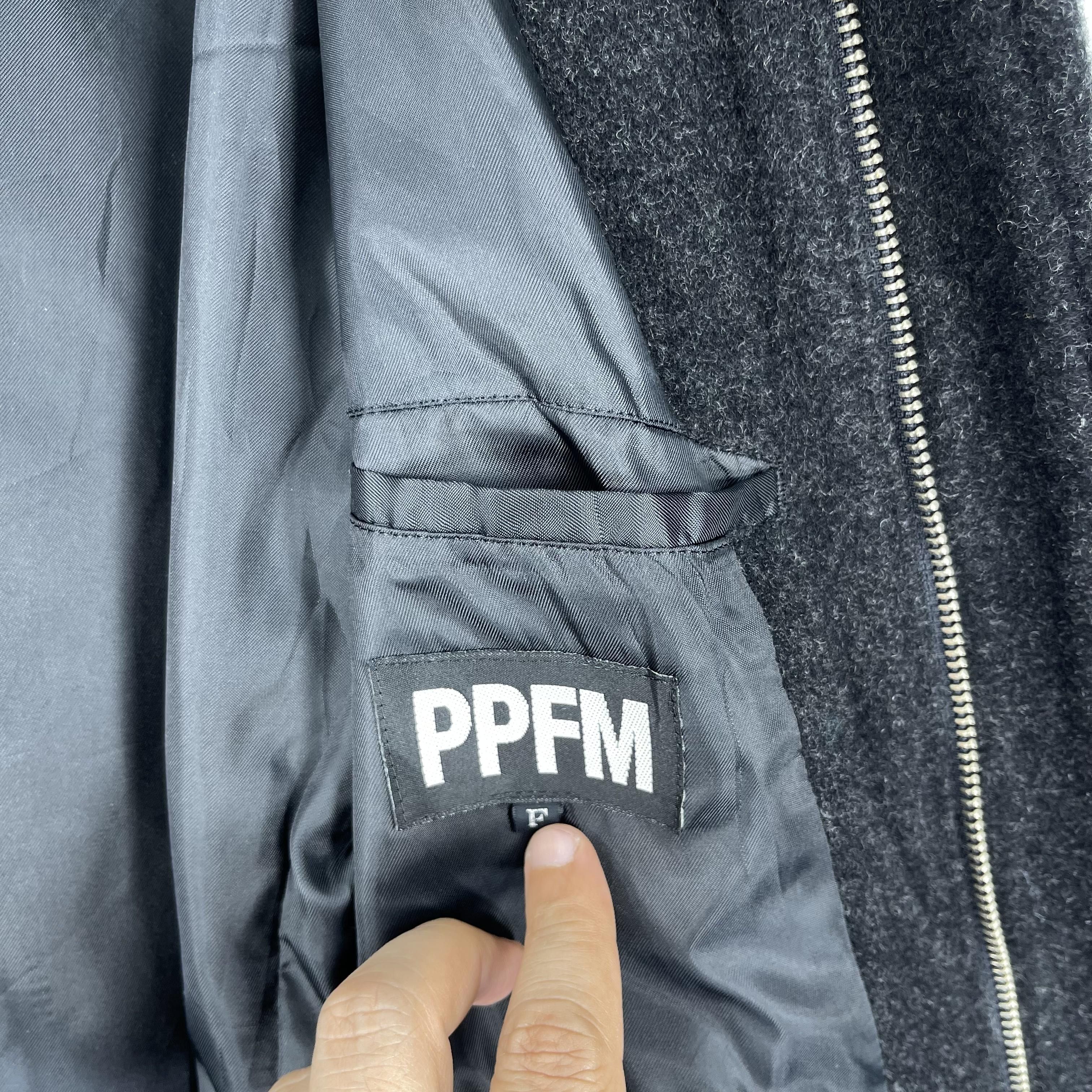PPFM Vintage PPFM Zip Up Heavyweight Wool Long Jacket Size US S / EU 44-46 / 1 - 7 Thumbnail