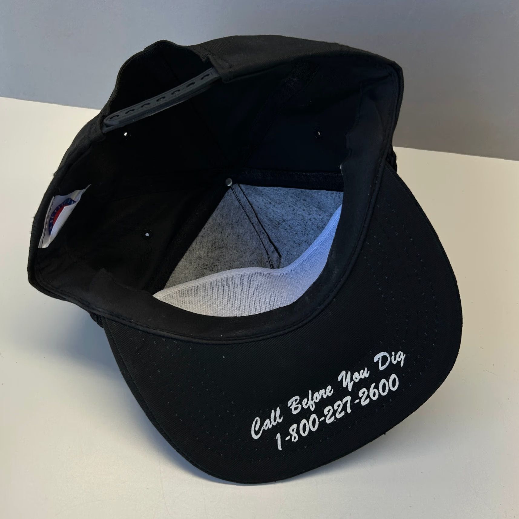 Roper VINTAGE Attractive Headwear Hat Trucker Adjustable Black 80s 90s Call Before You Dig Mens Women's Unisex Adults Hat Size ONE SIZE - 3 Thumbnail