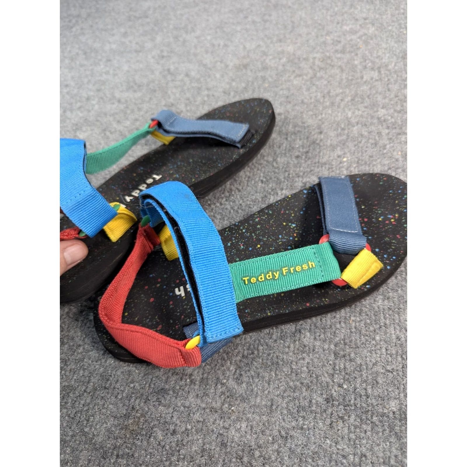 Teddy Fresh Combat Sandals Men Size 8 Multicolor Strap Slip-On Size ONE SIZE - 4 Thumbnail