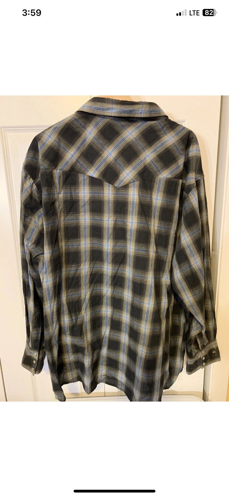 Wrangler Wrangler mens sz 3XL button shirt western plaid pearl snap Size US XXL / EU 58 / 5 - 10 Thumbnail