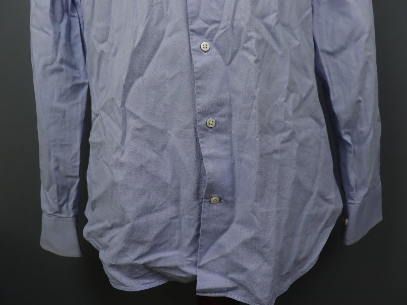 Armani Armani Blue Collared Button-Up Dress Shirt Size 42 Size 38R - 3 Thumbnail