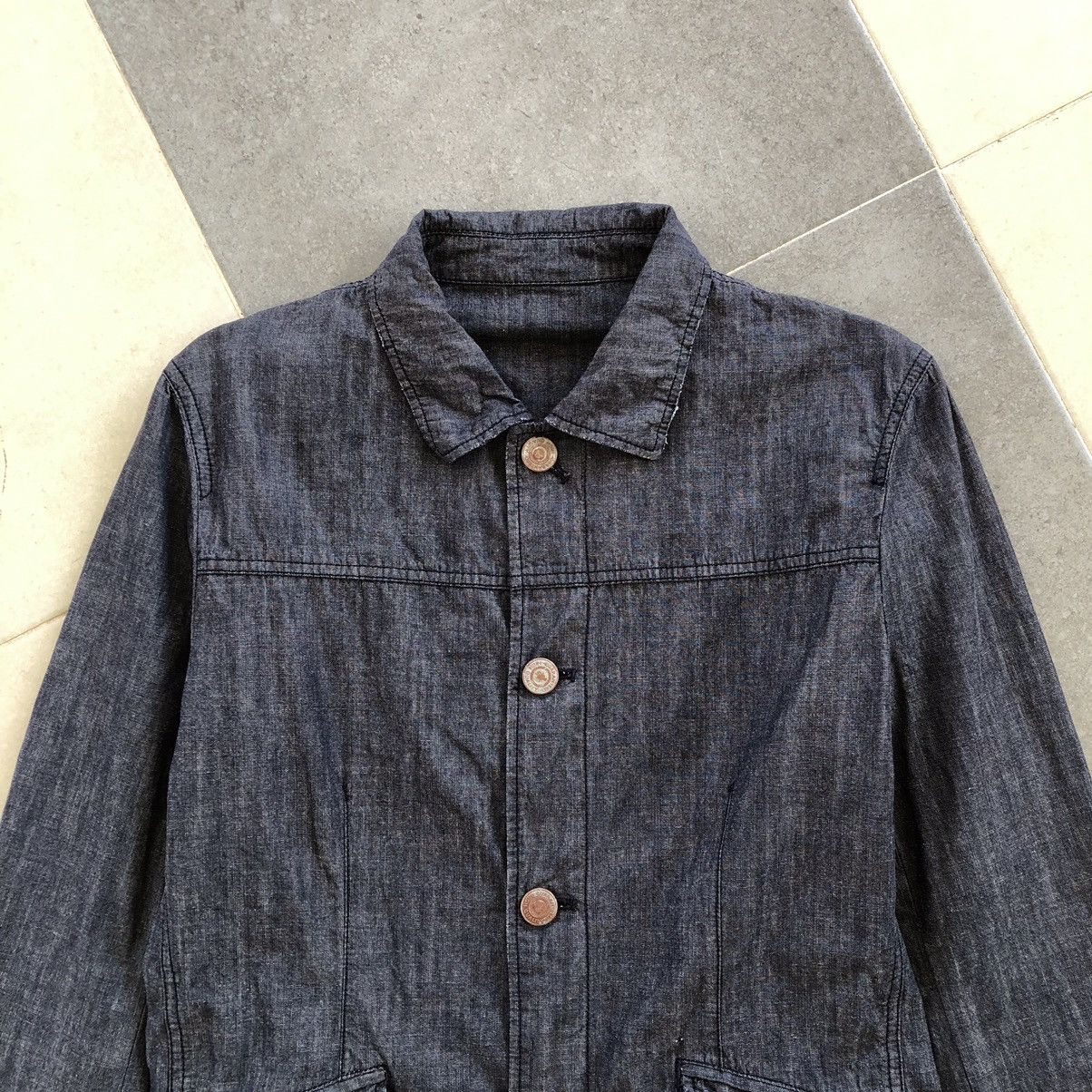 Japanese Brand 291295 HOMME Black Denim Button Jacket Size M / US 6-8 / IT 42-44 - 4 Thumbnail