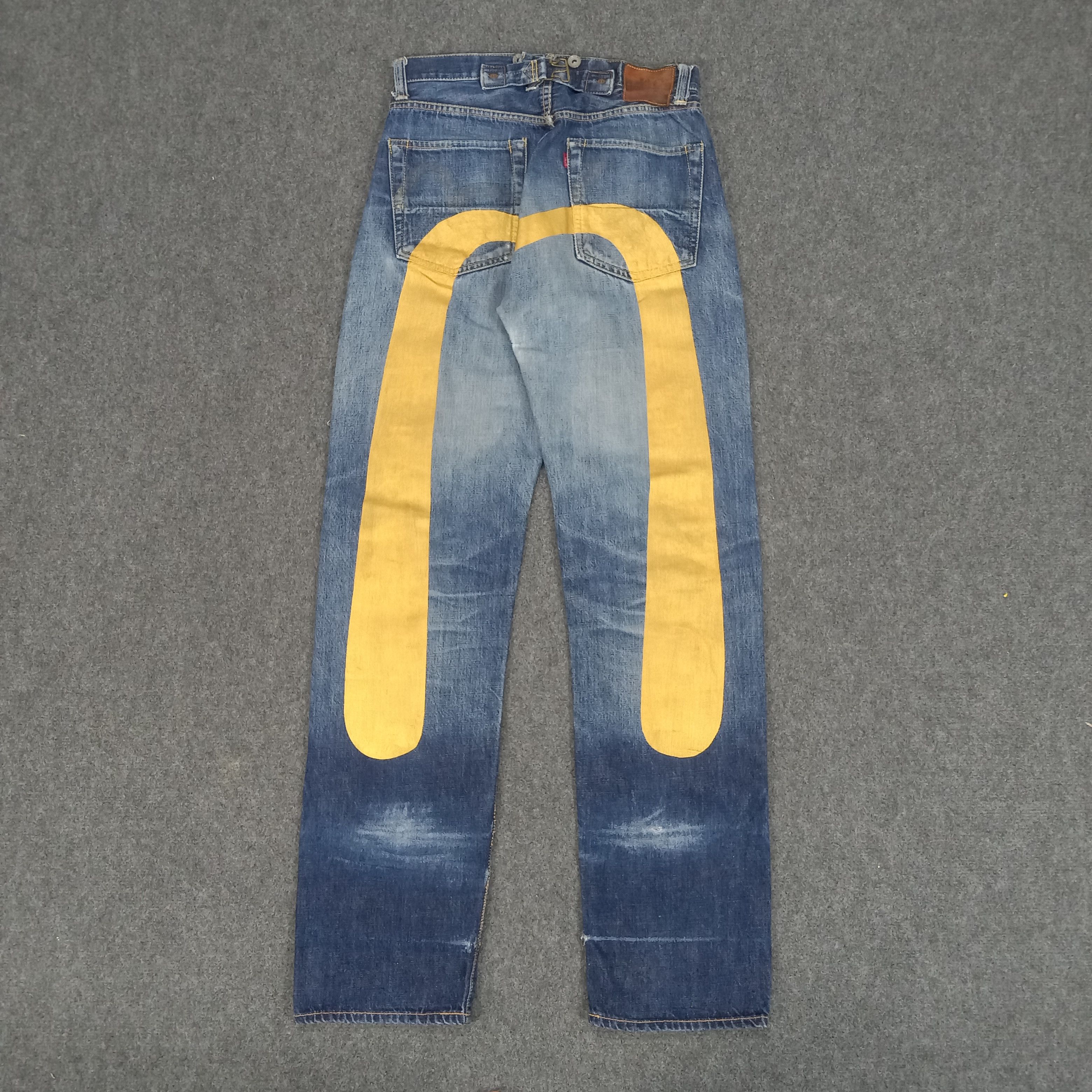 Evisu × Vintage Evis Japanese Brand Daicock Custom Art Denim Jeans Size US 28 / EU 44 - 1 Thumbnail