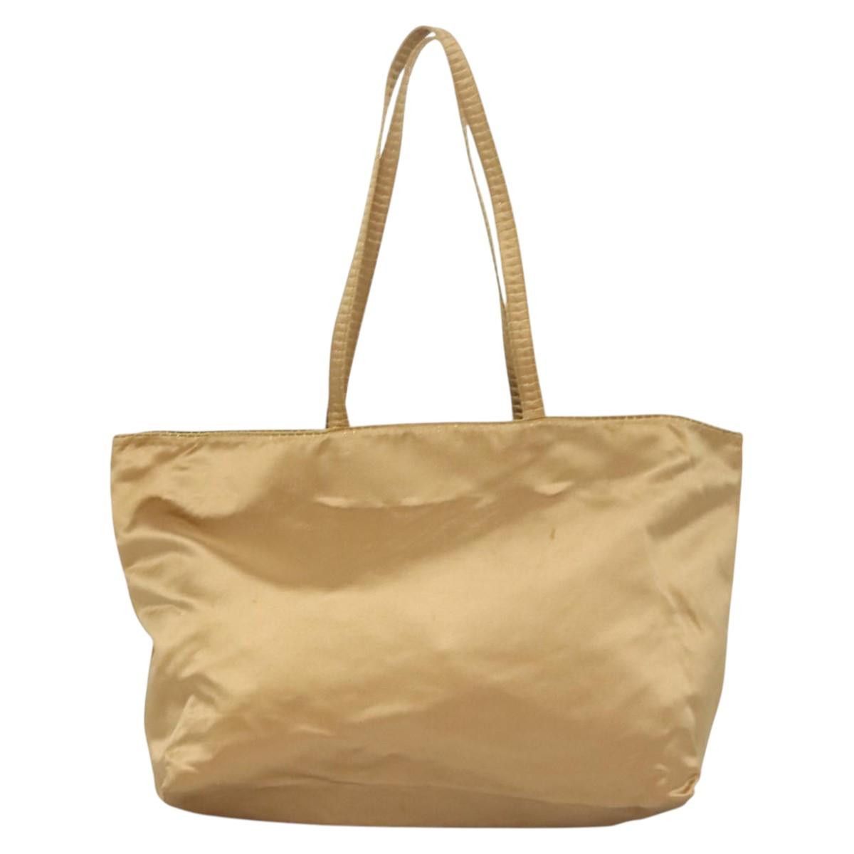 Prada PRADA Tote Bag Satin Champagne Gold Size ONE SIZE - 3 Thumbnail