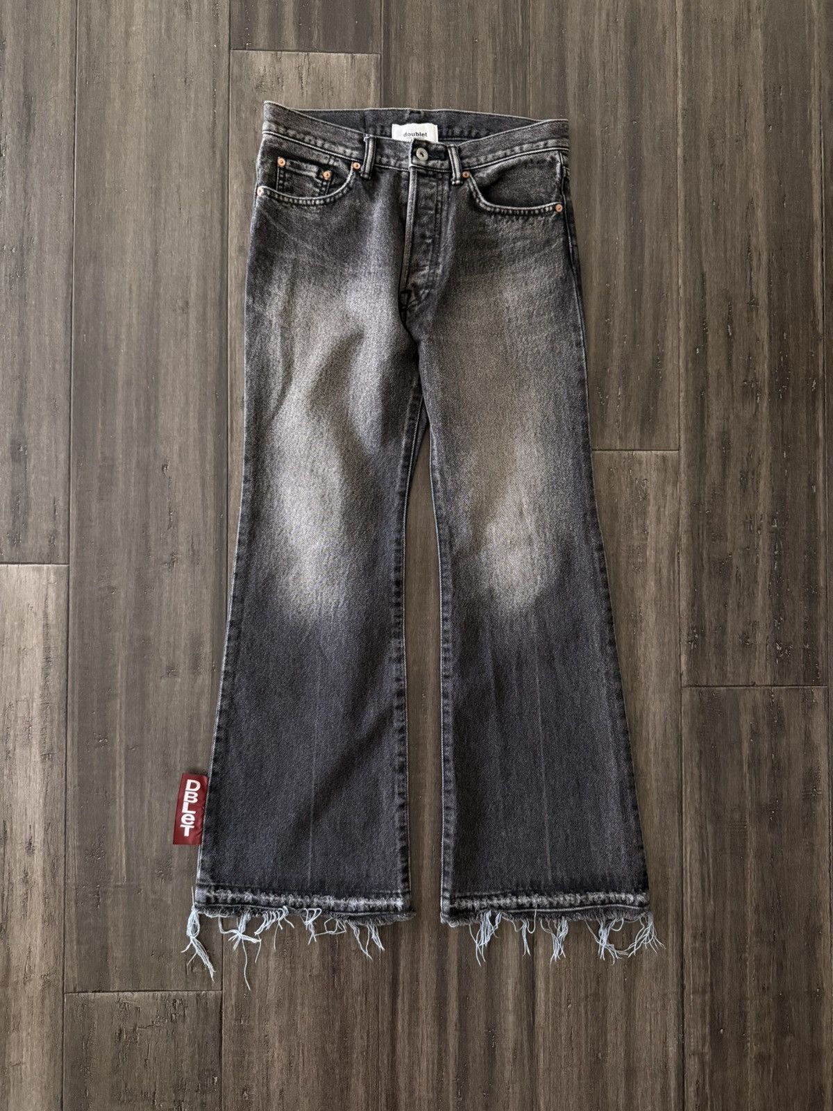 Doublet 22SS My Way Recycle Denim Flare Pants Small Size US 29 - 1 Thumbnail